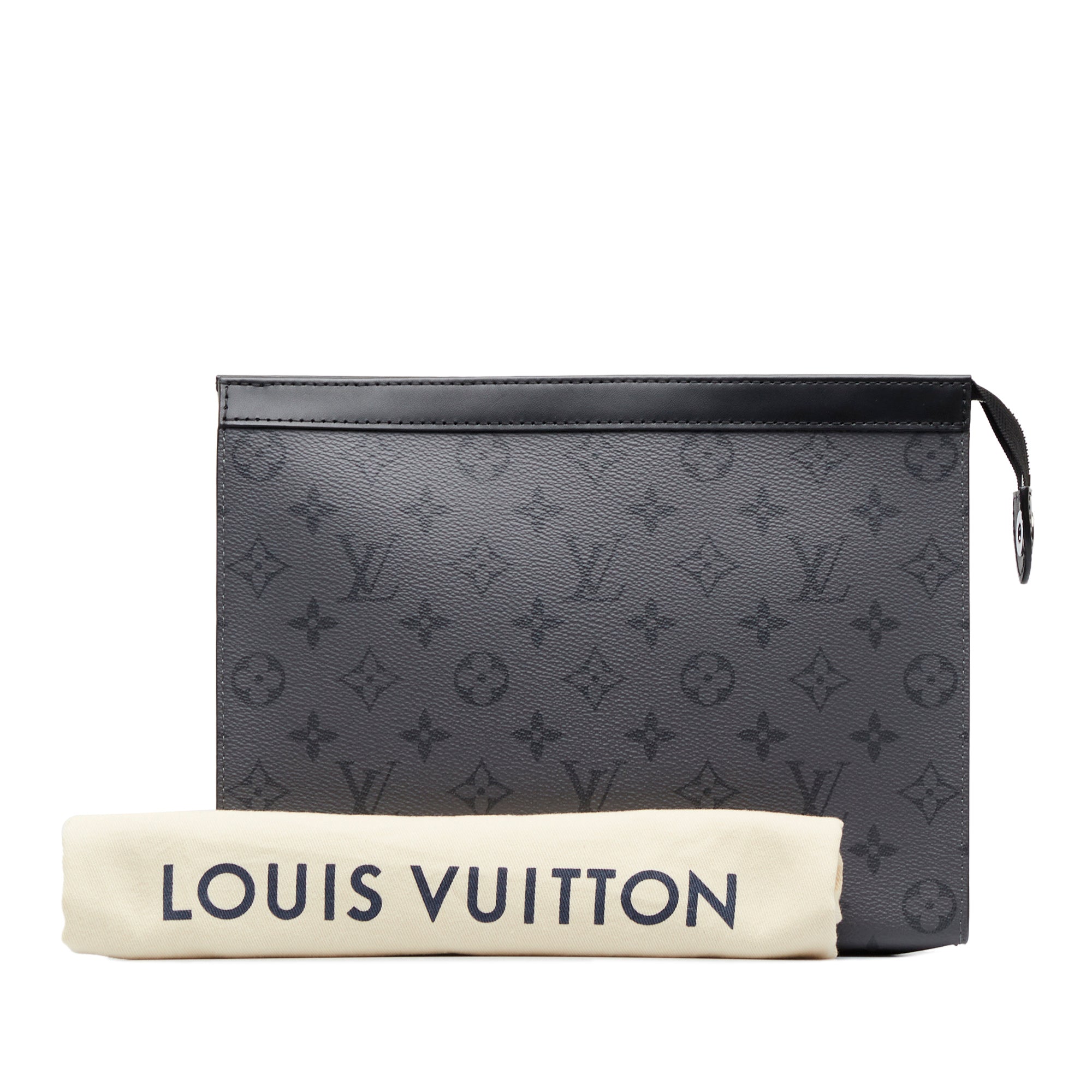Louis Vuitton Black Monogram Eclipse Pochette Voyage MM Clutch 862130