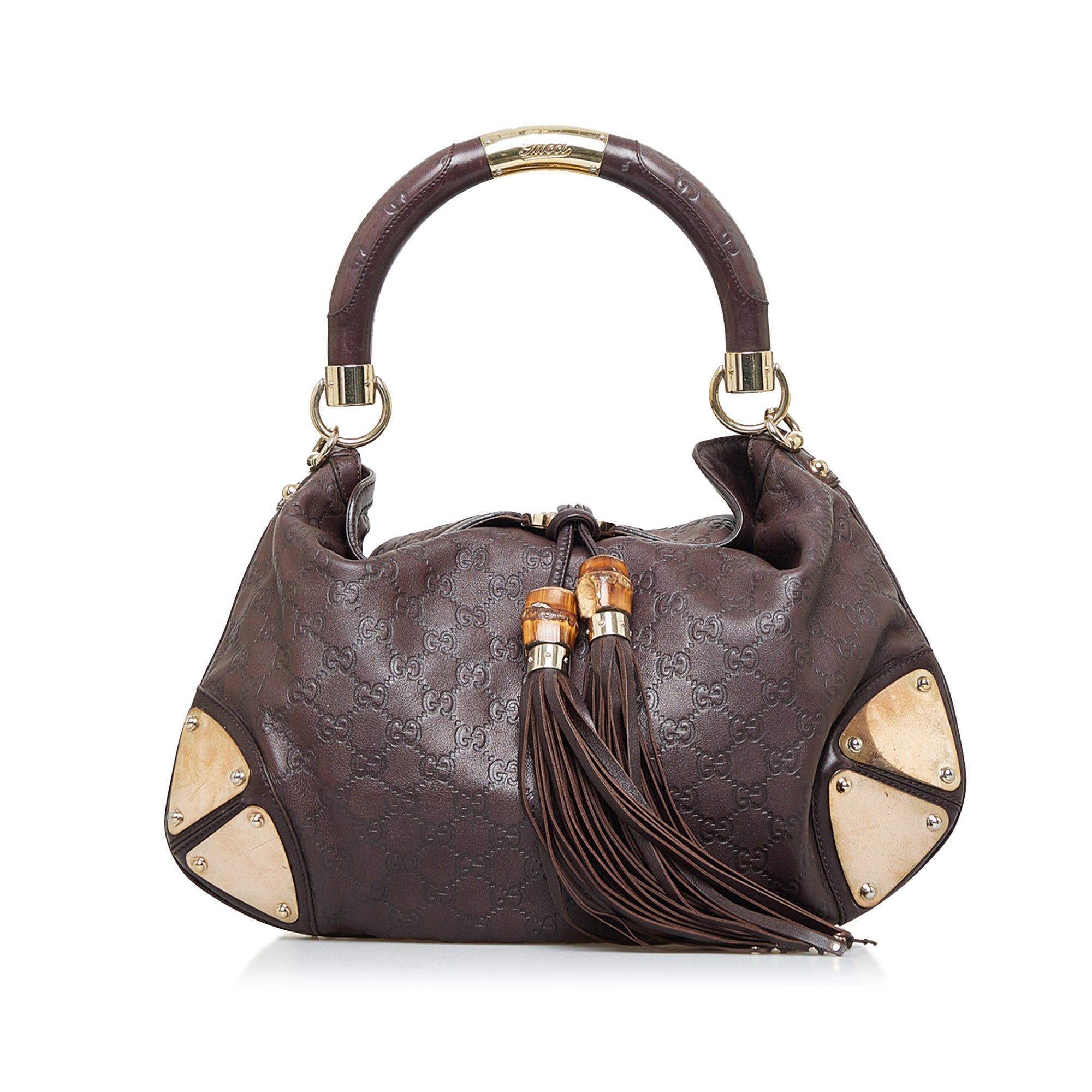 Gucci Guccissima Large GG Embossed Leather Hobo Bag