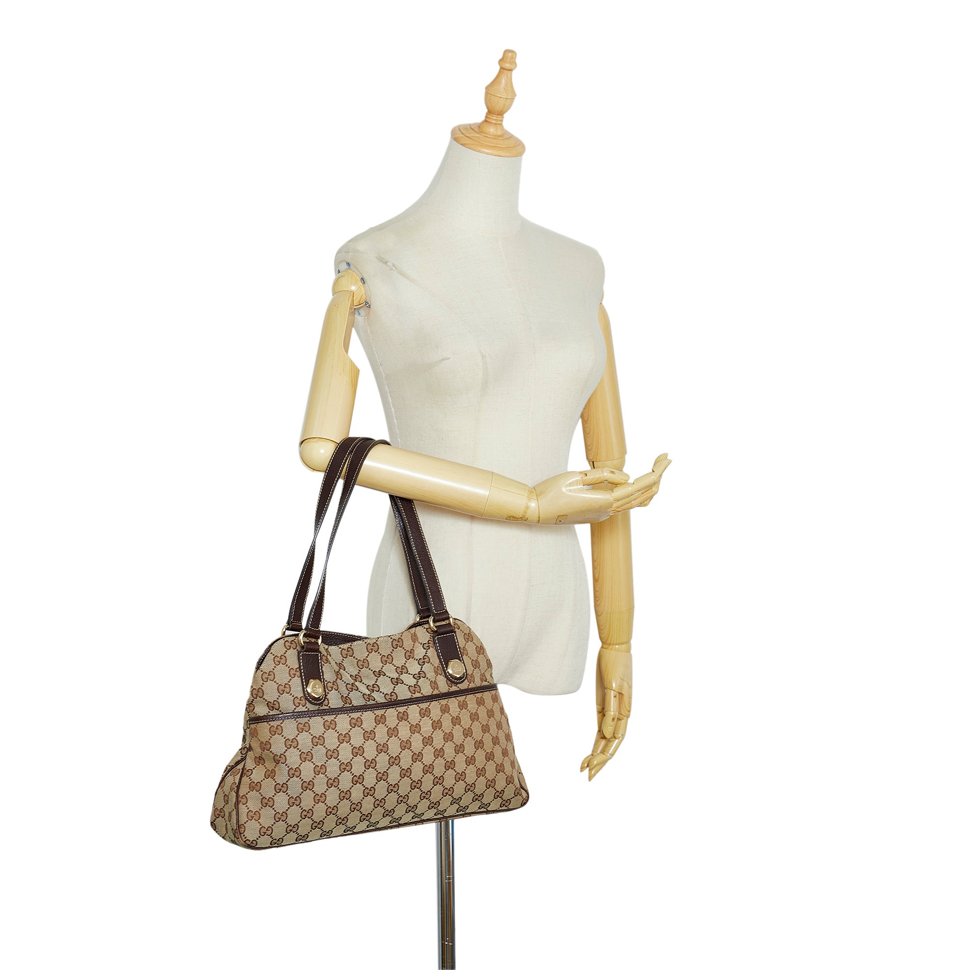 Brown Gucci GG Canvas Shoulder Bag, AmaflightschoolShops Revival