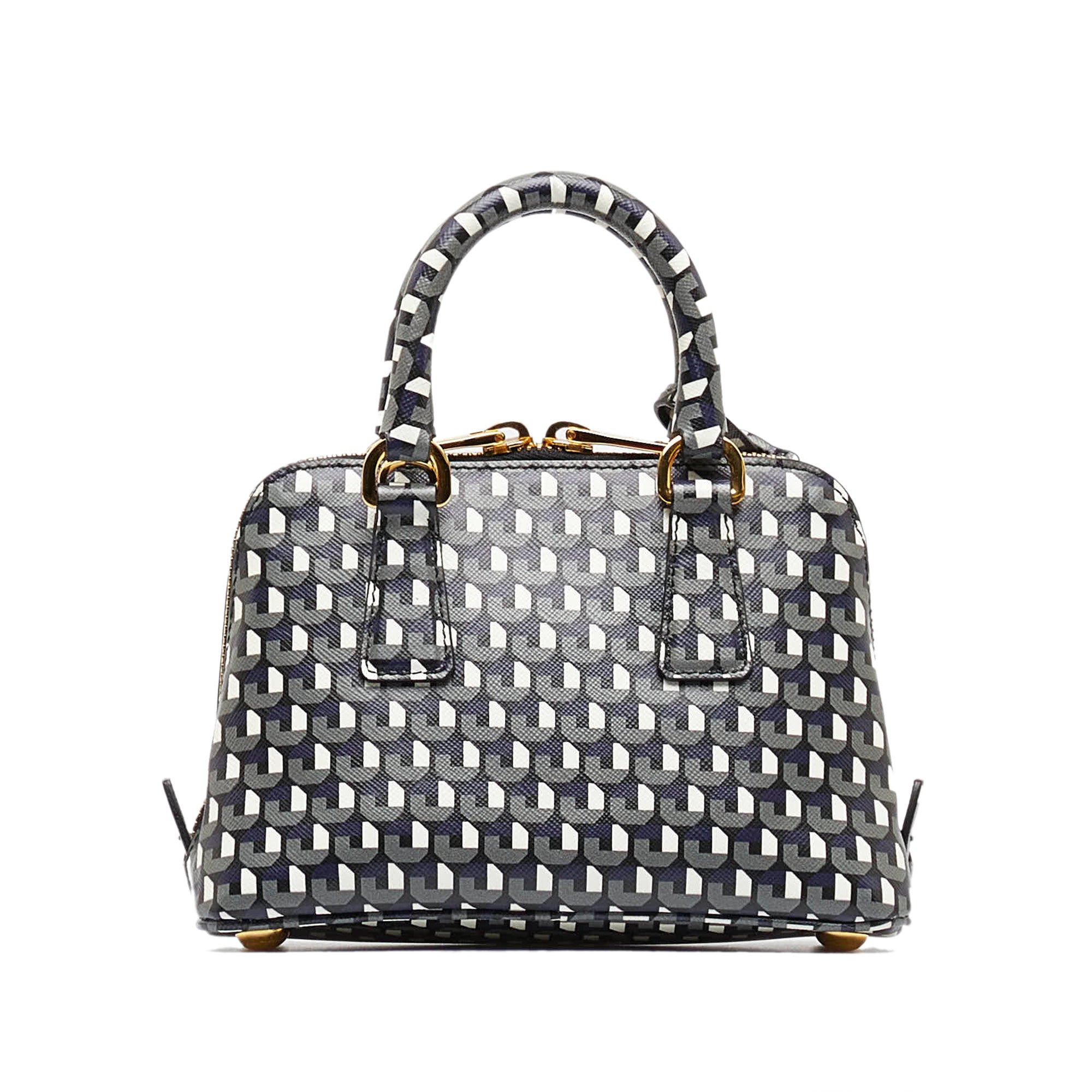 Prada - Authenticated Promenade Handbag - Leather Black Plain for Women, Very Good Condition