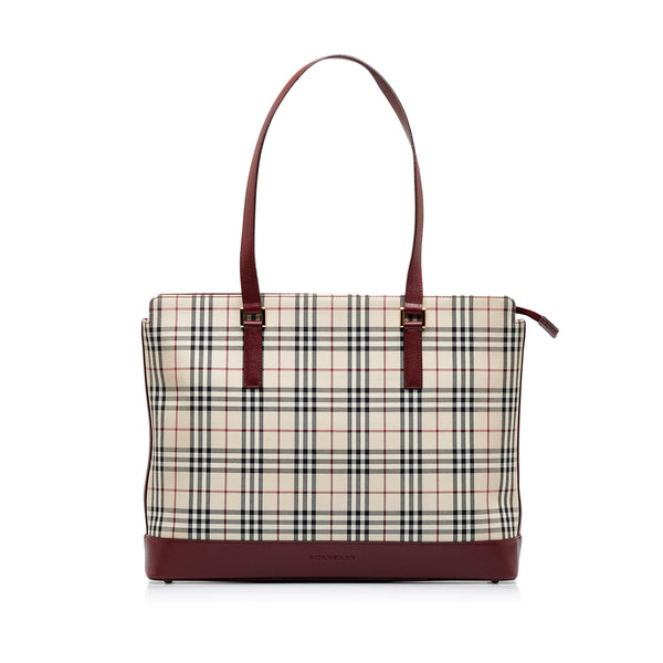 RvceShops Revival  Brown Burberry Vintage Check Handbag