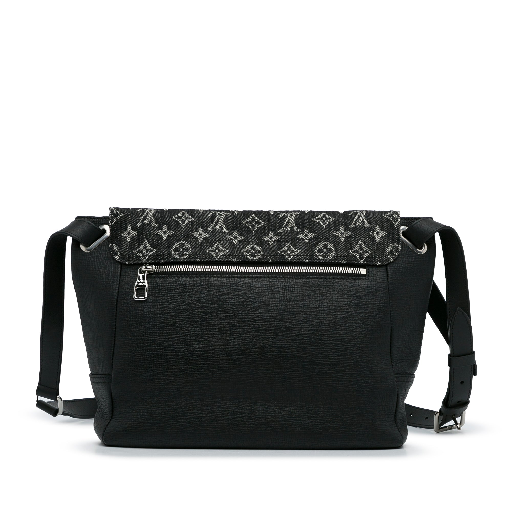 Louis Vuitton Nigo Besace Tokyo Messenger Bag Monogram Denim and Taurillon  Leather Black 21548238