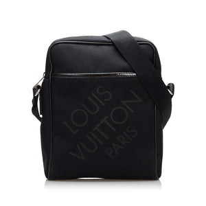Louis Vuitton silver Leather Monceau Distorted Cross-Body Bag