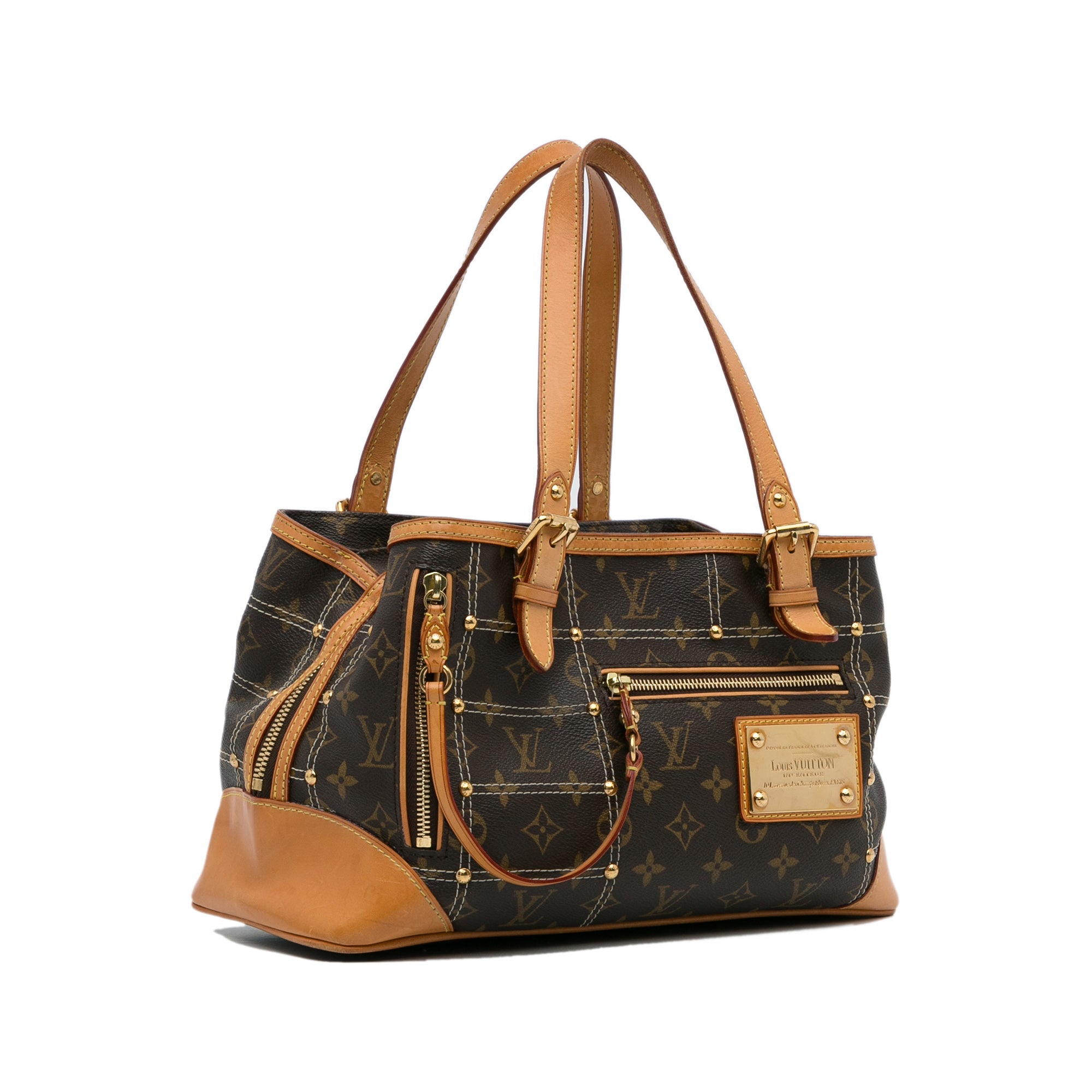 Louis Vuitton Monogram Sac Riveting Tote - Brown Shoulder Bags