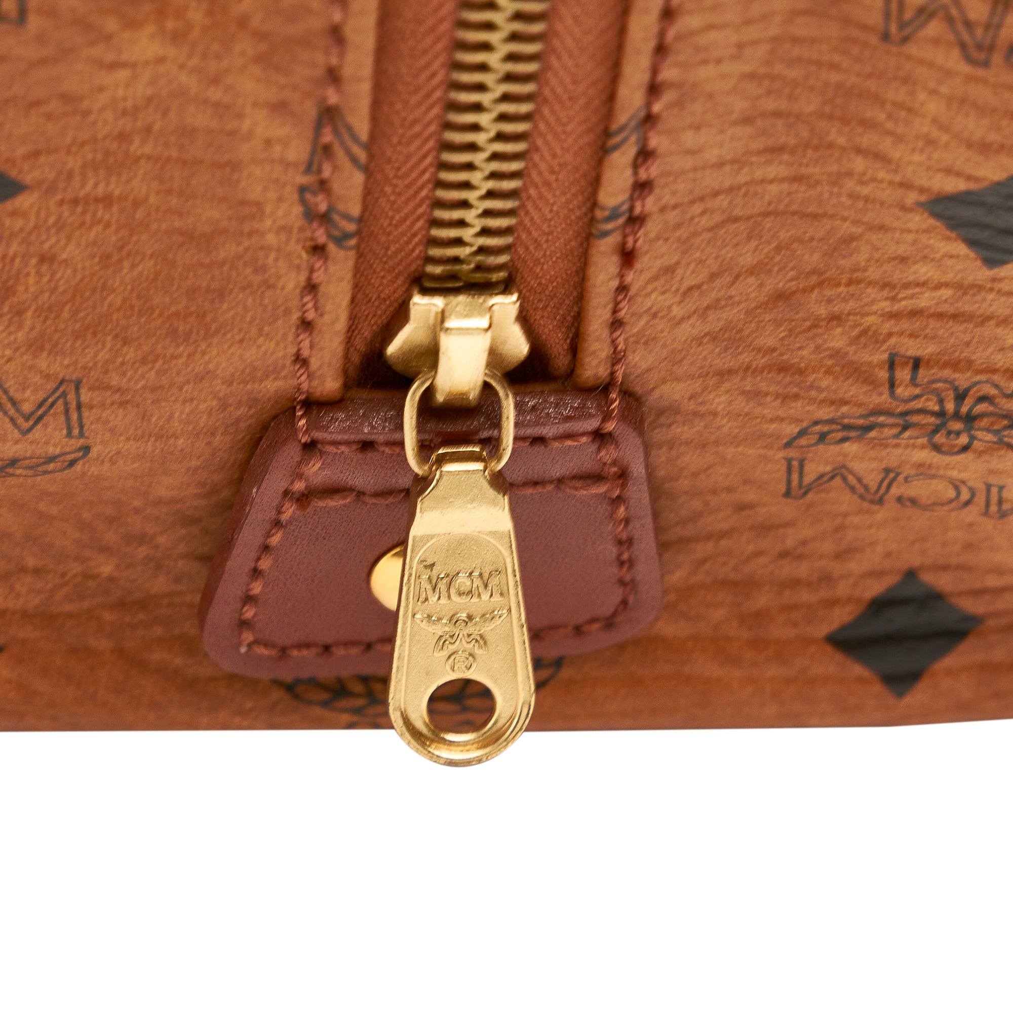 Brown MCM Visetos Leather Satchel – Designer Revival