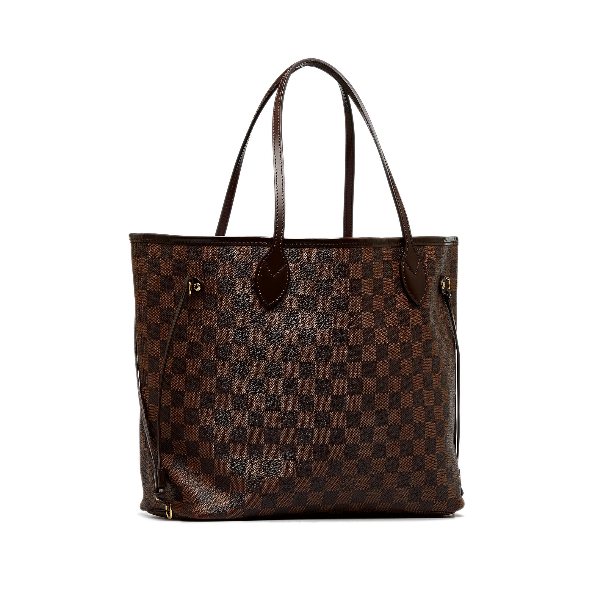 Louis Vuitton, Bags, Reduced Authentic Louis Vuitton Damier Ebene  Neverfull Mm With Pink Lining