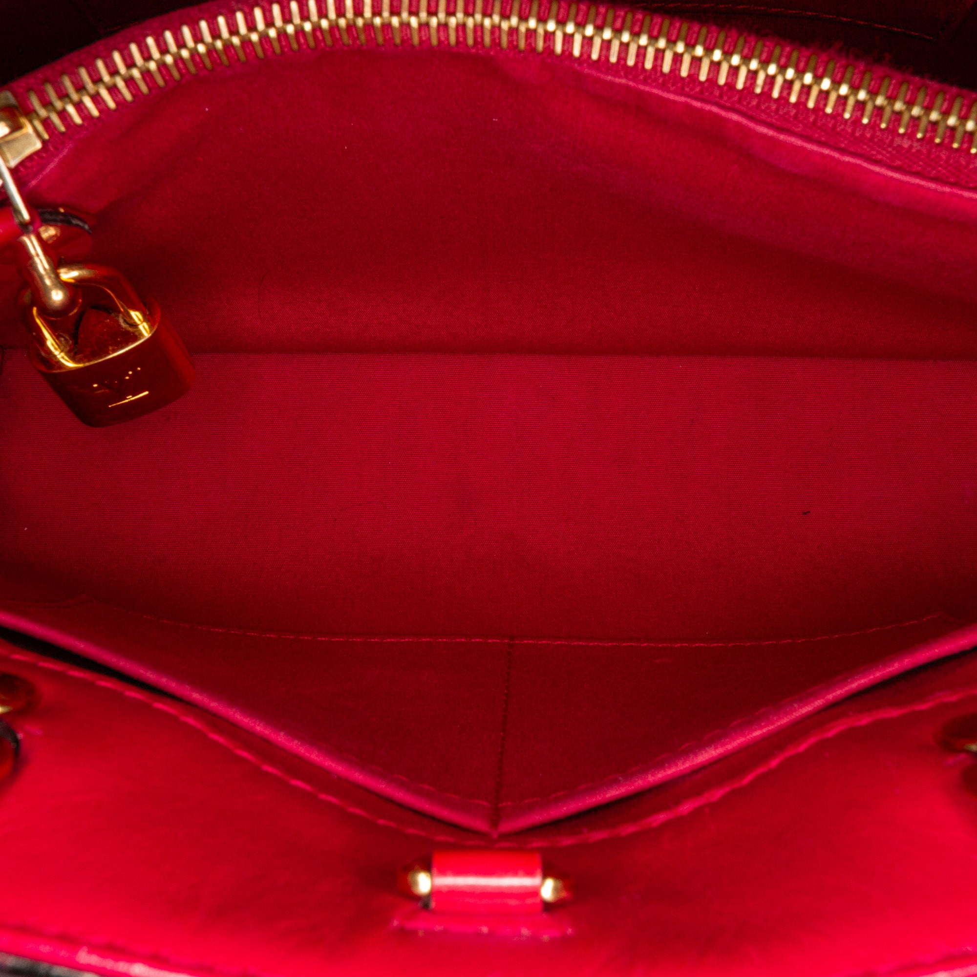 Red Louis Vuitton Monogram Vernis Montaigne BB Satchel – Designer Revival
