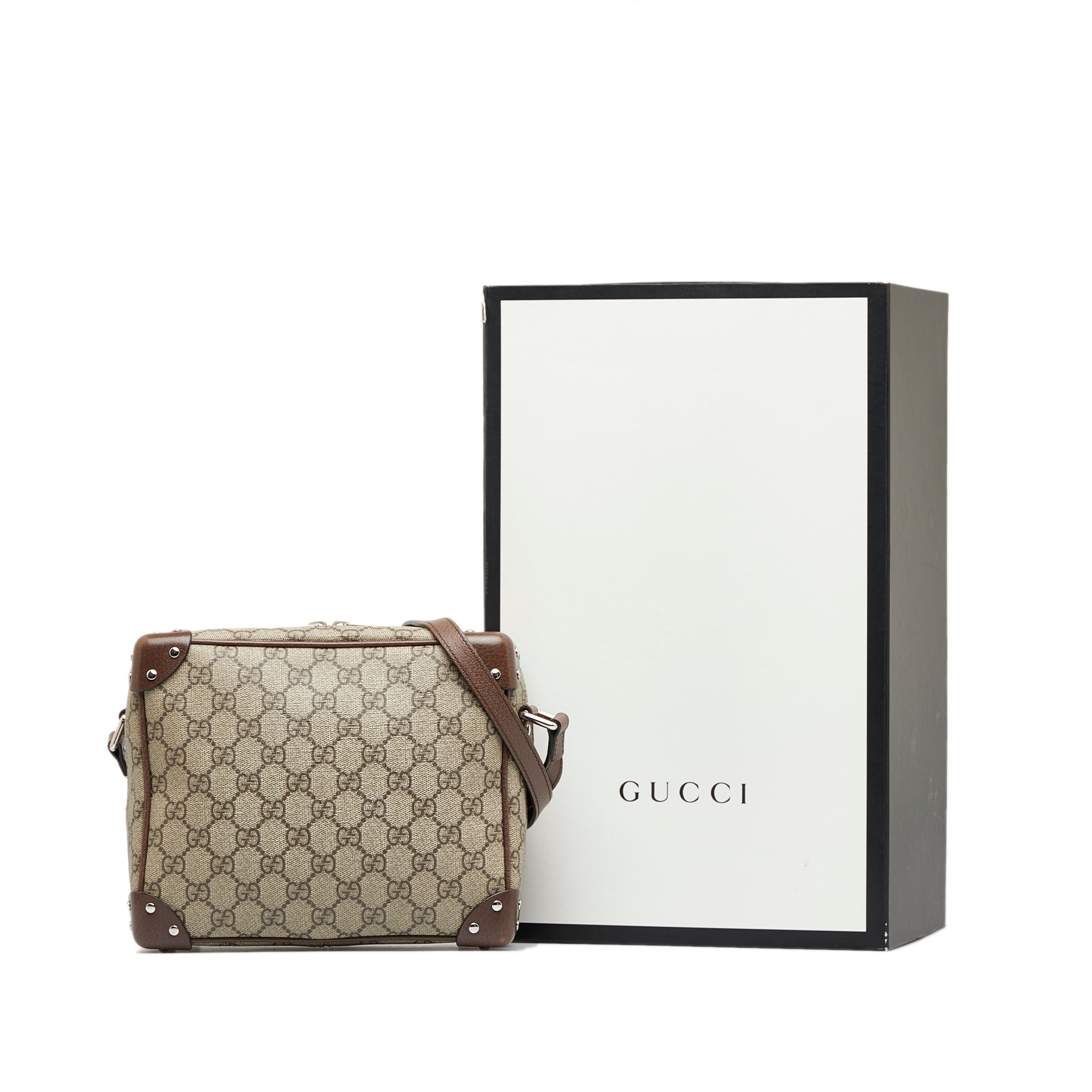 Brown Gucci GG Supreme Soft Trunk Crossbody Bag – Designer Revival
