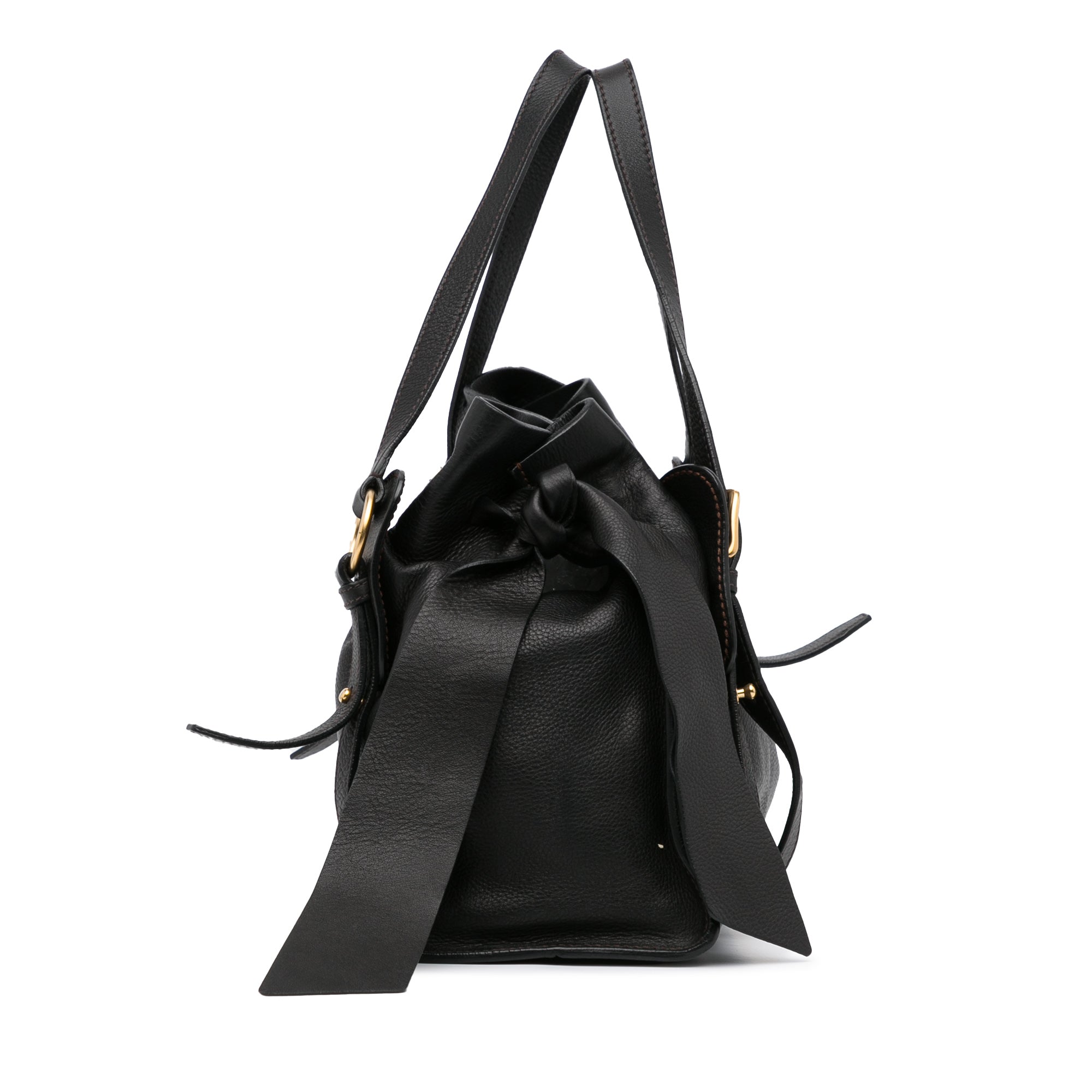 Miu Miu Tote Bag Black Leather