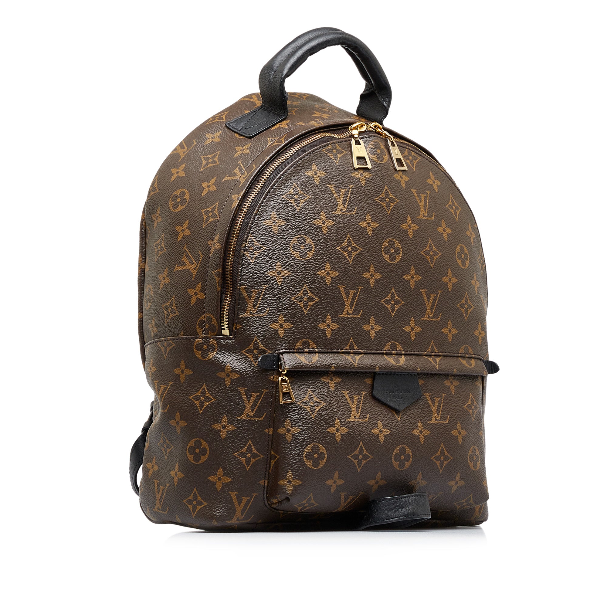 Louis Vuitton Monogram Palm Springs MM Brown Leather Women's Backpack