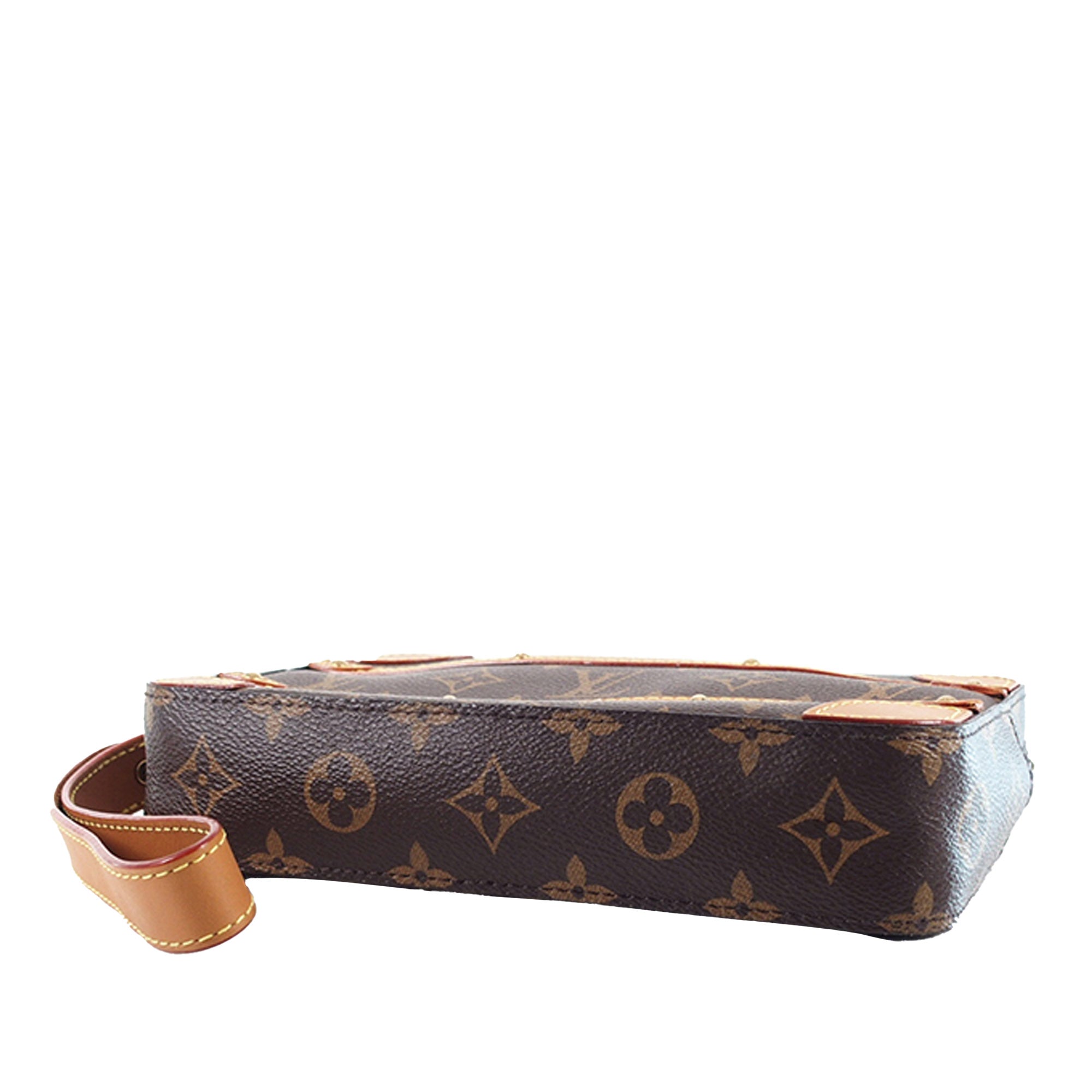 Essential trunk leather clutch bag Louis Vuitton Brown in Leather