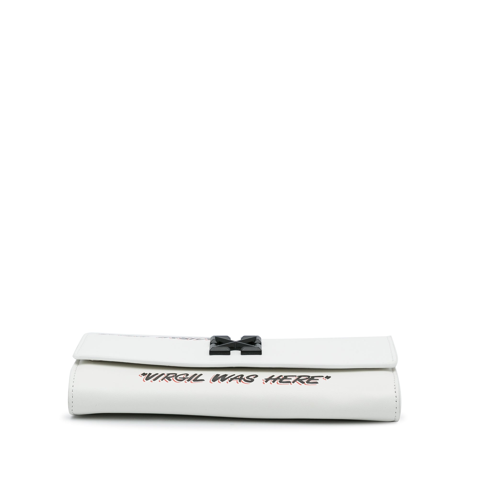 White Off White Jitney Quote Wallet on Chain Baguette – Designer Revival