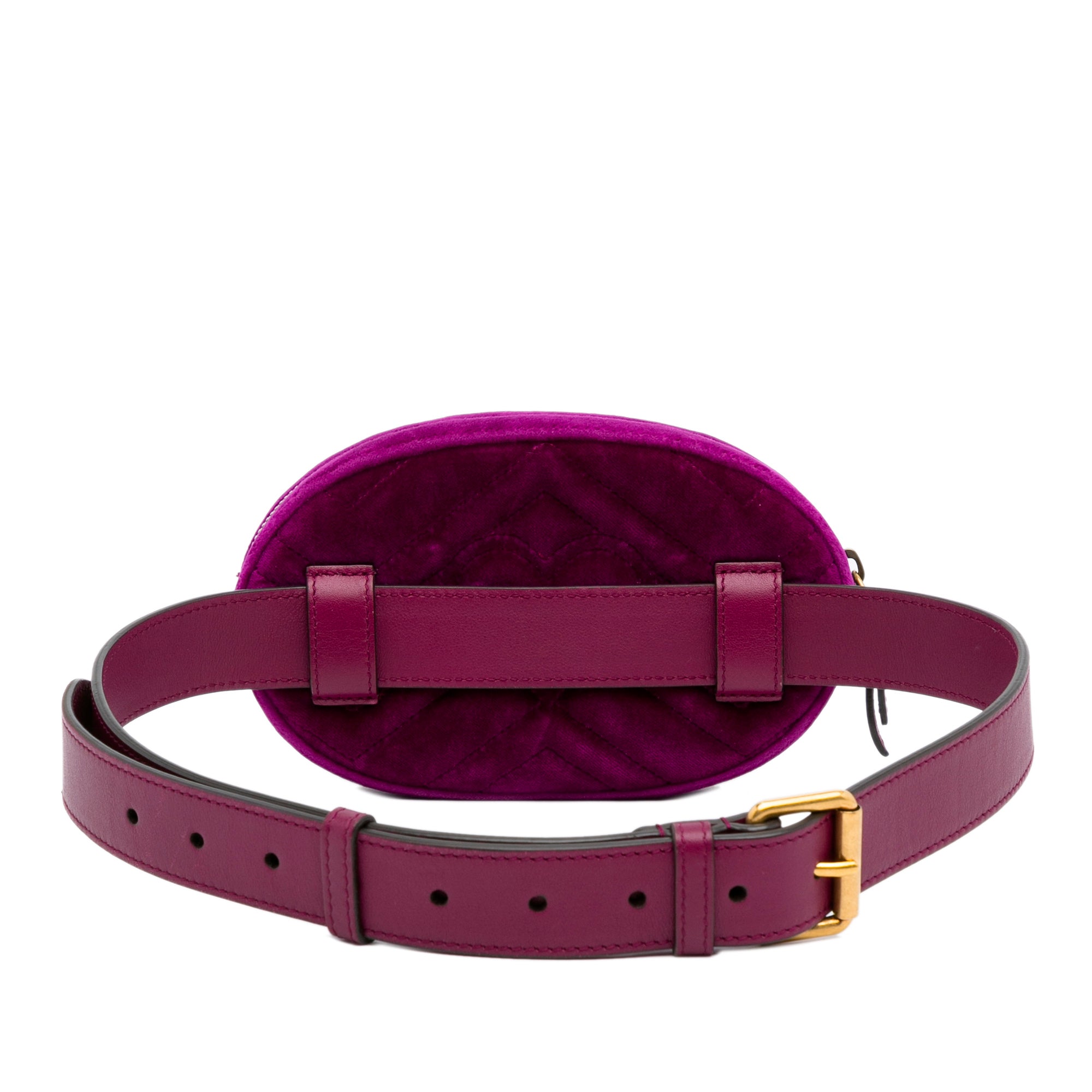 Purple Gucci GG Marmont Velvet Belt Bag