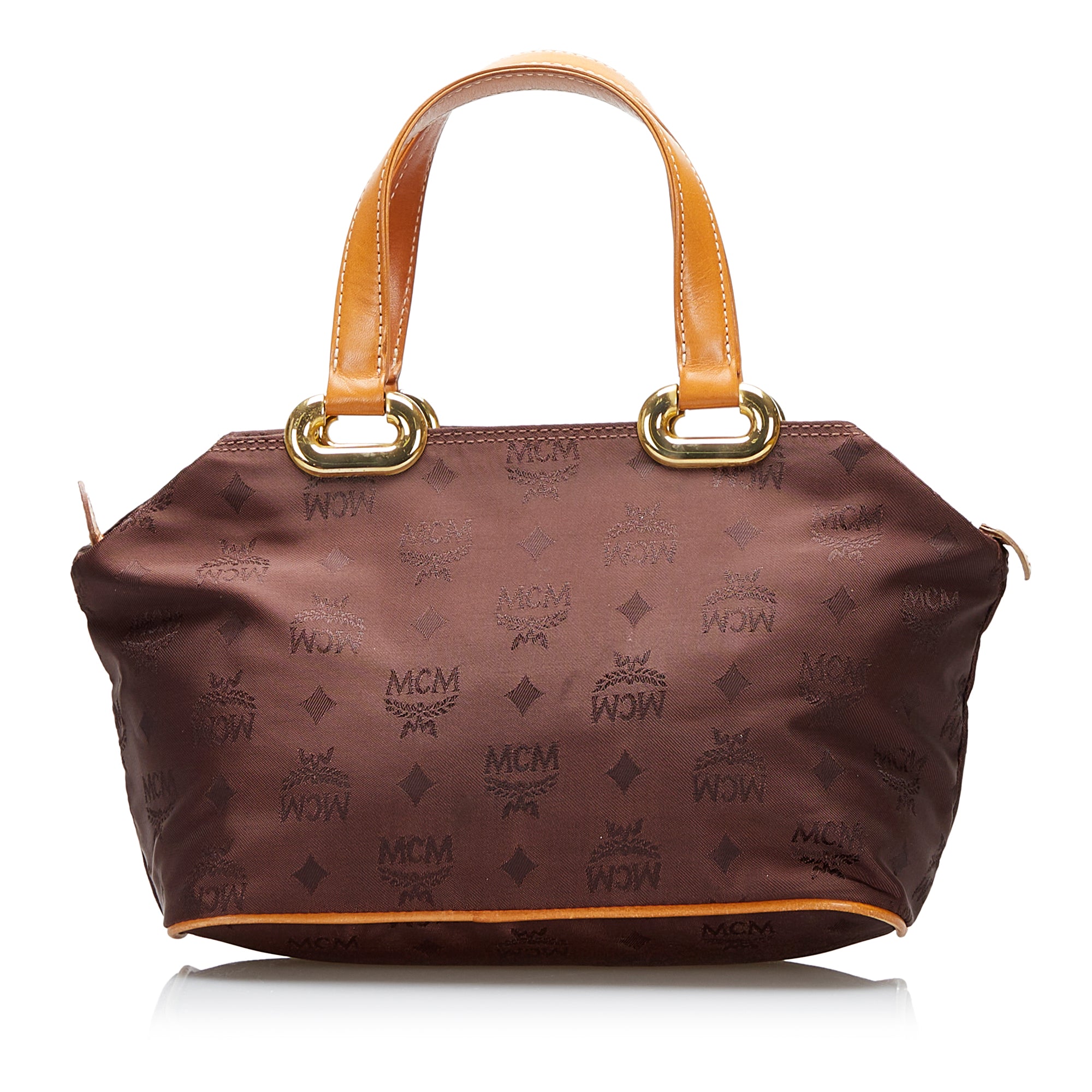 MCM Visetos Leather-Trimmed Boston Bag - Totes, Handbags