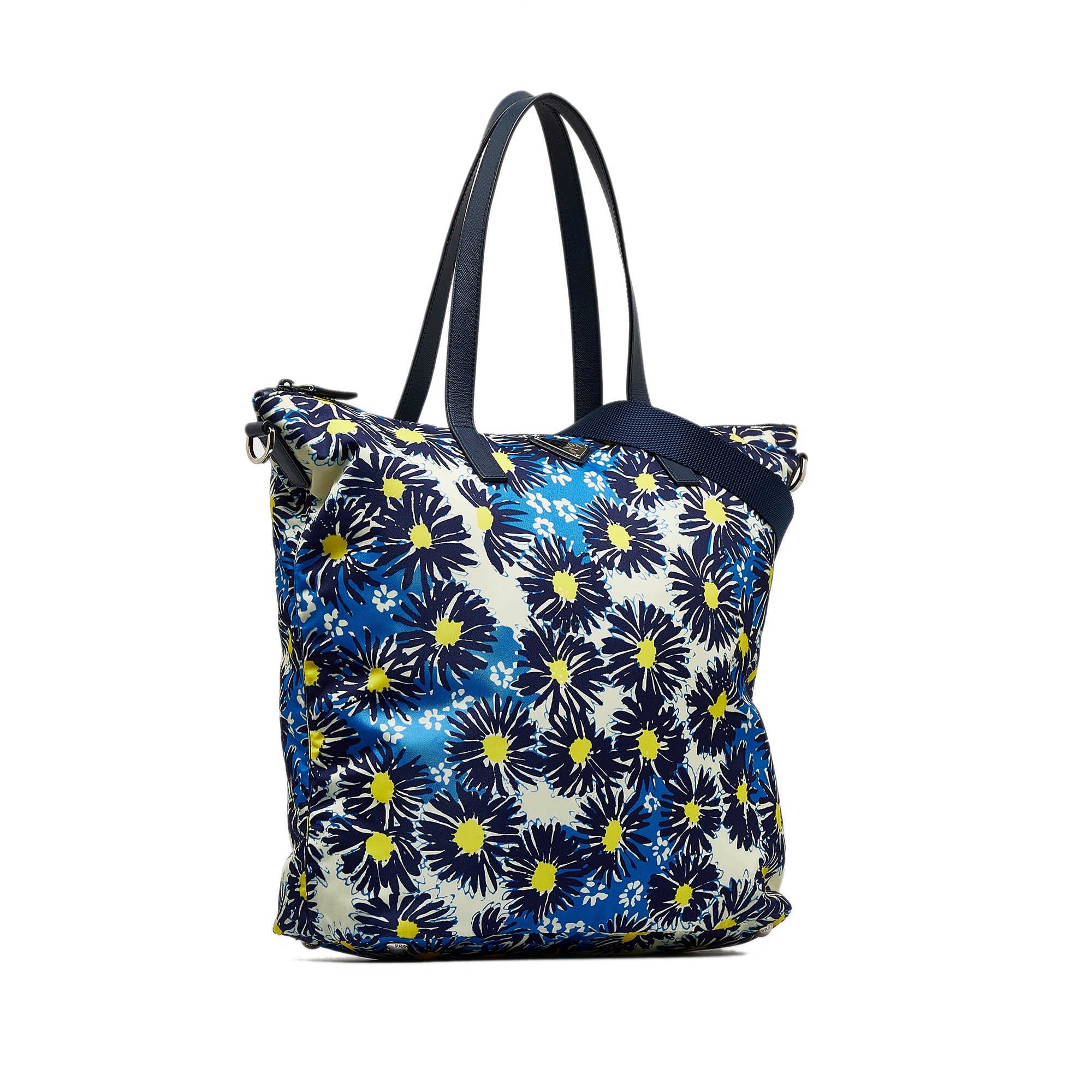 Blue Prada Tessuto Stampato Tote Bag – Designer Revival