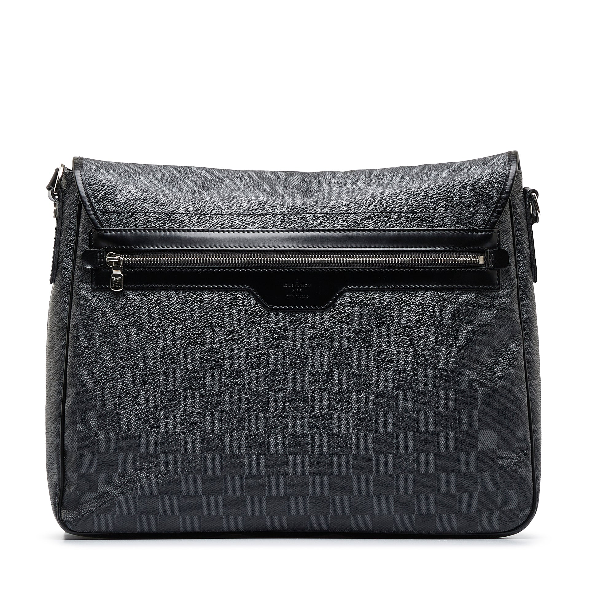 Louis+Vuitton+Renzo+Messenger+Bag+Grey+Canvas+Damier+Graphite for