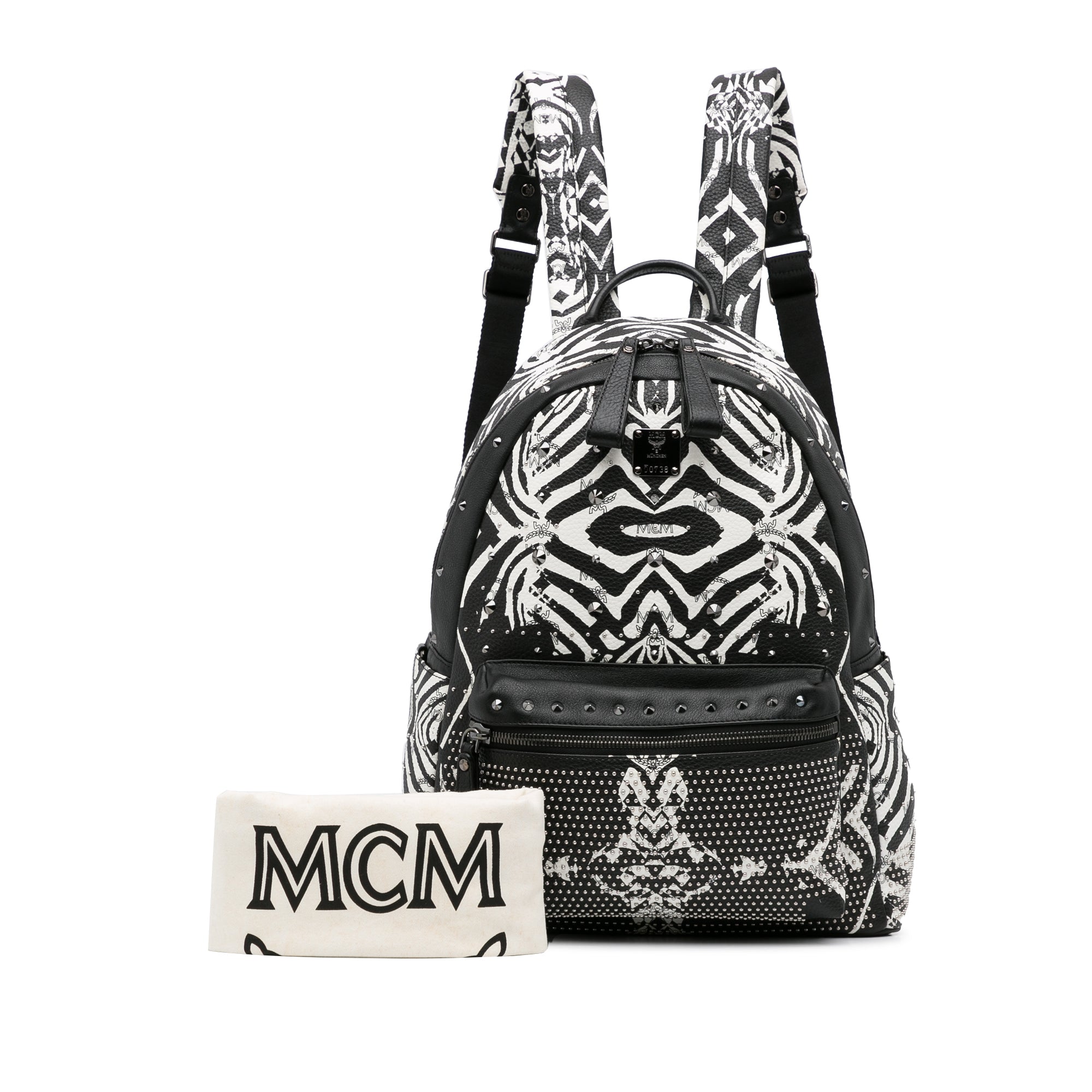 MCM, Bags, Black Studded Mcm Backpack