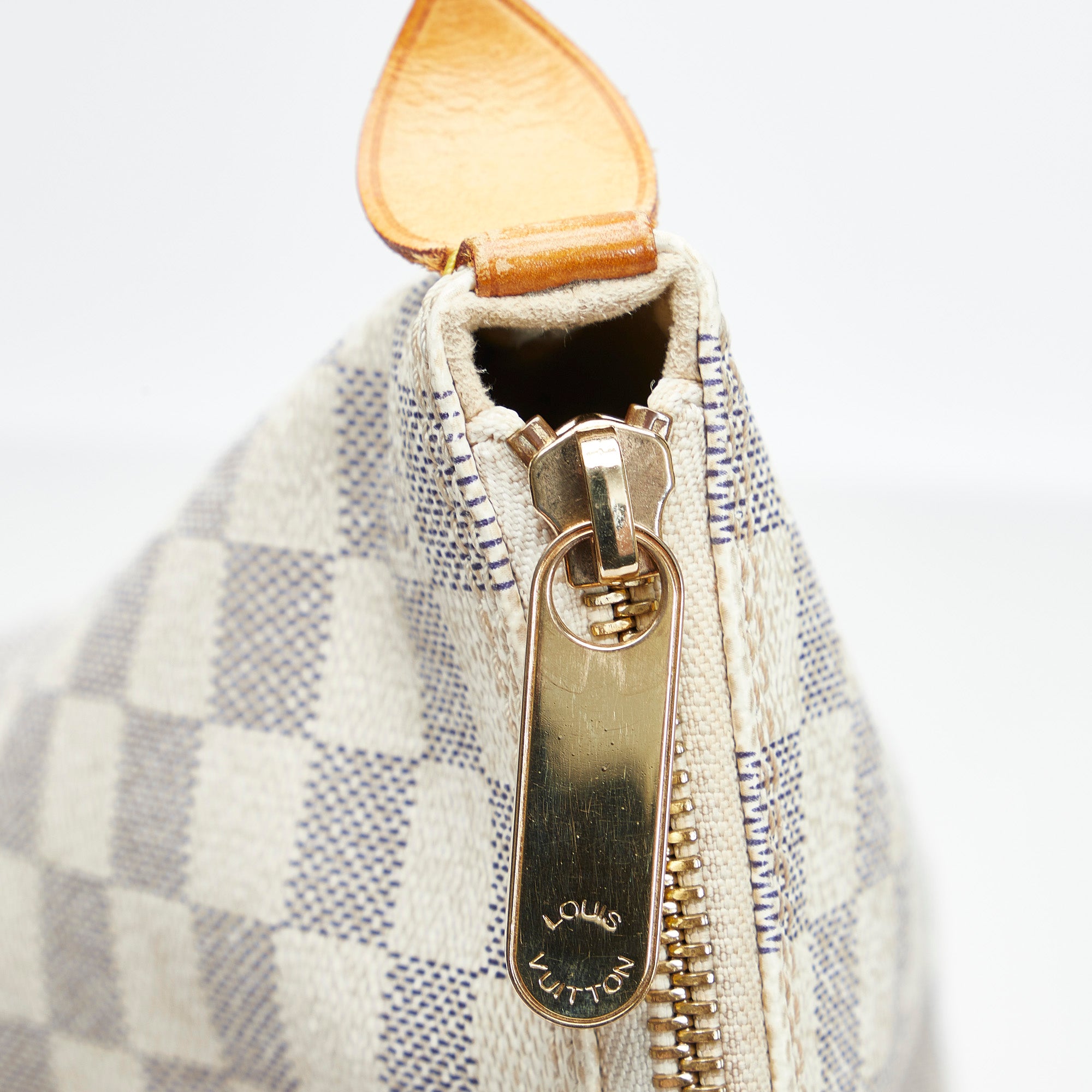 White Louis Vuitton Damier Azur Saleya PM Handbag