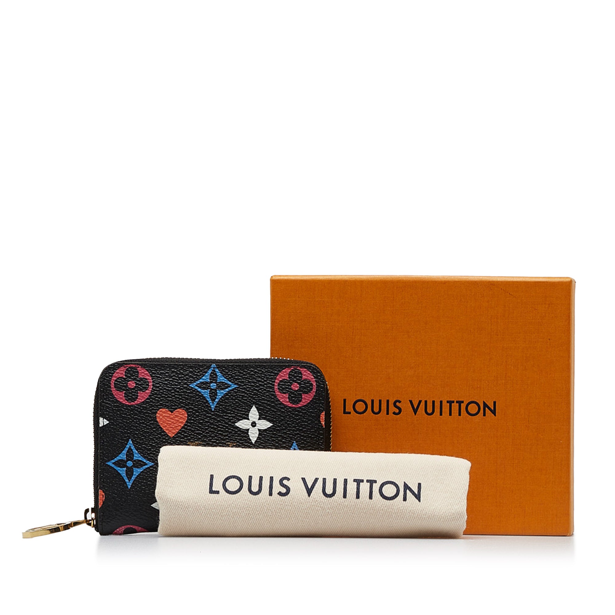 Louis Vuitton Black Canvas Monogram Game on Zippy Coin Wallet