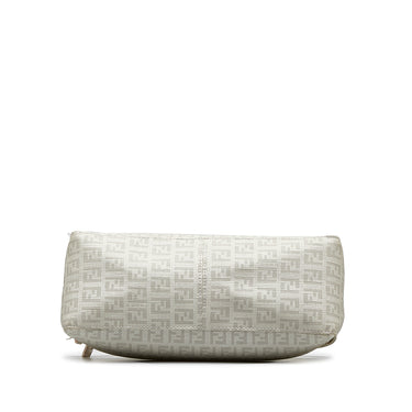 White Fendi Woven Canvas Baguette Bag Satchel – Designer Revival