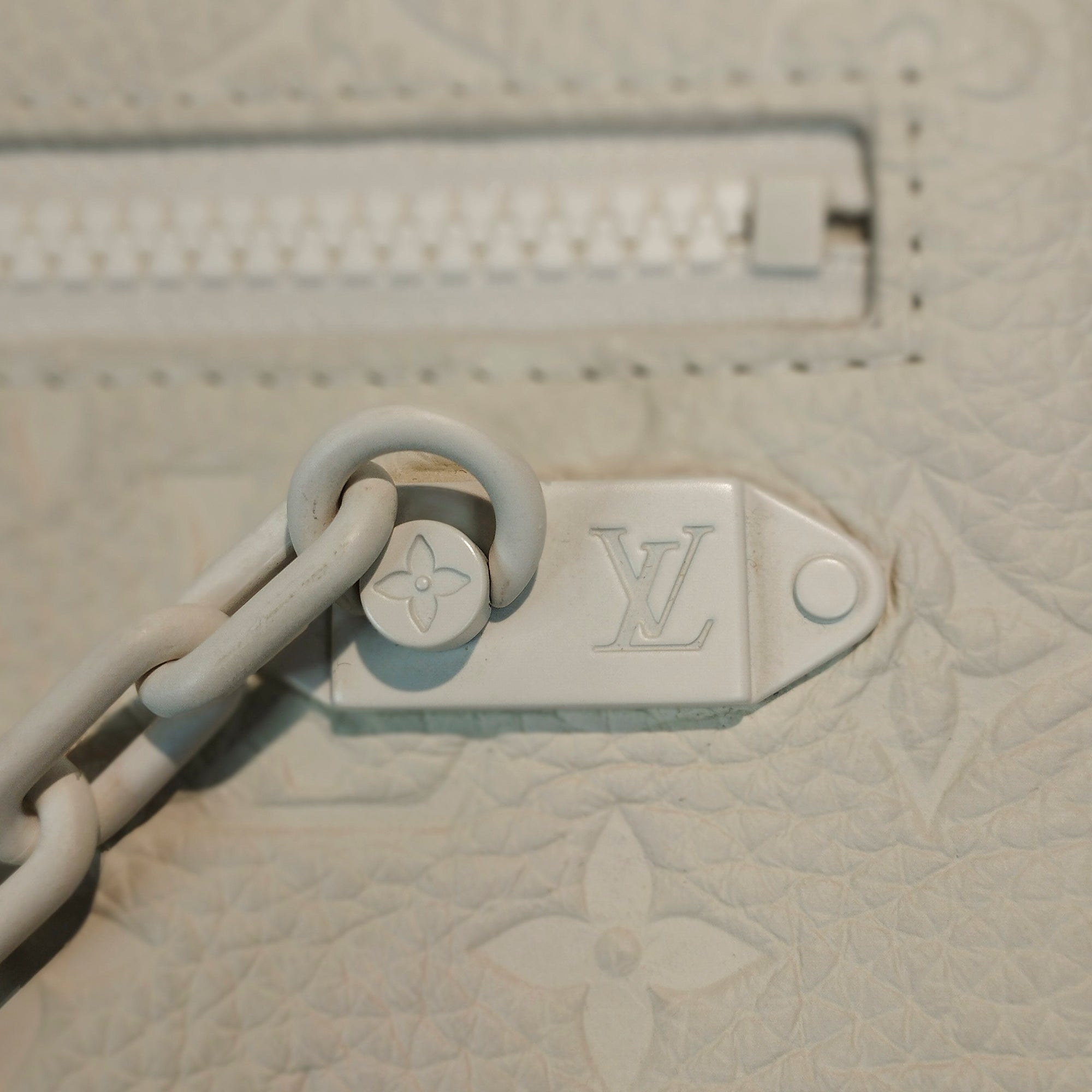 Louis Vuitton Taurillon Monogram Soft Trunk White