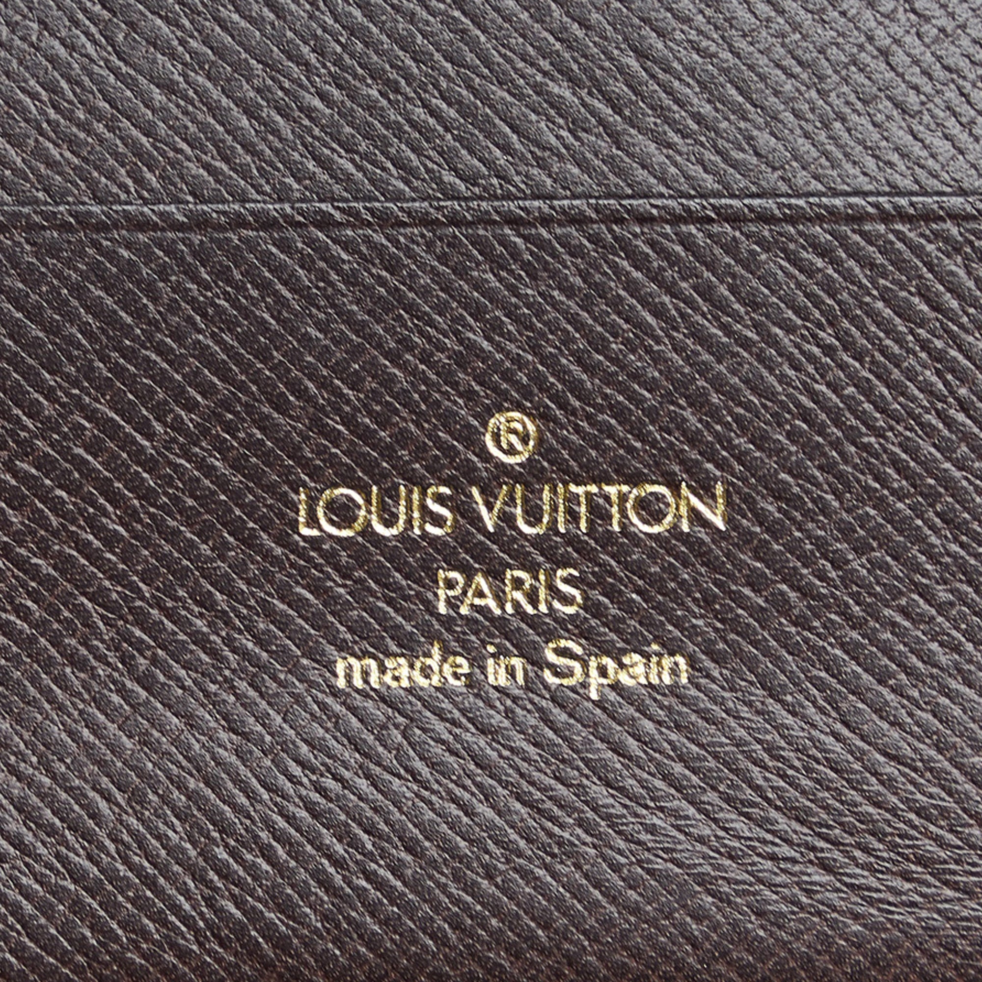Louis Vuitton Brown Damier Ebene Portefeuille Marco Wallet Cloth
