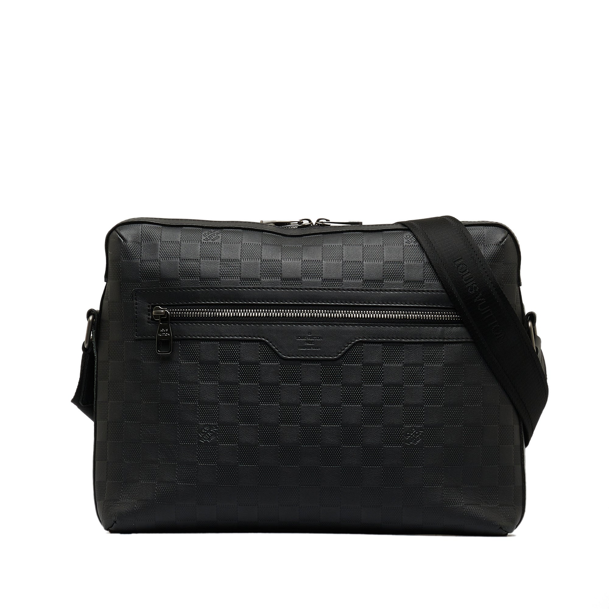 LOUIS VUITTON Damier Infini Calypso MM Black 1186873