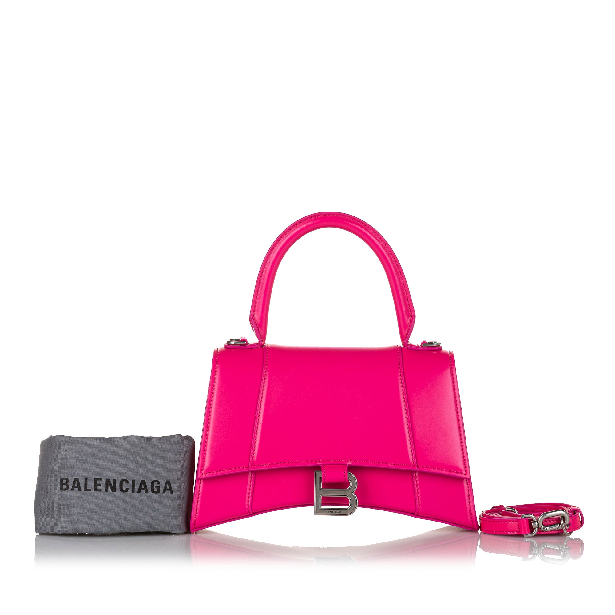 Balenciaga Hourglass velvet tote bag - Pink