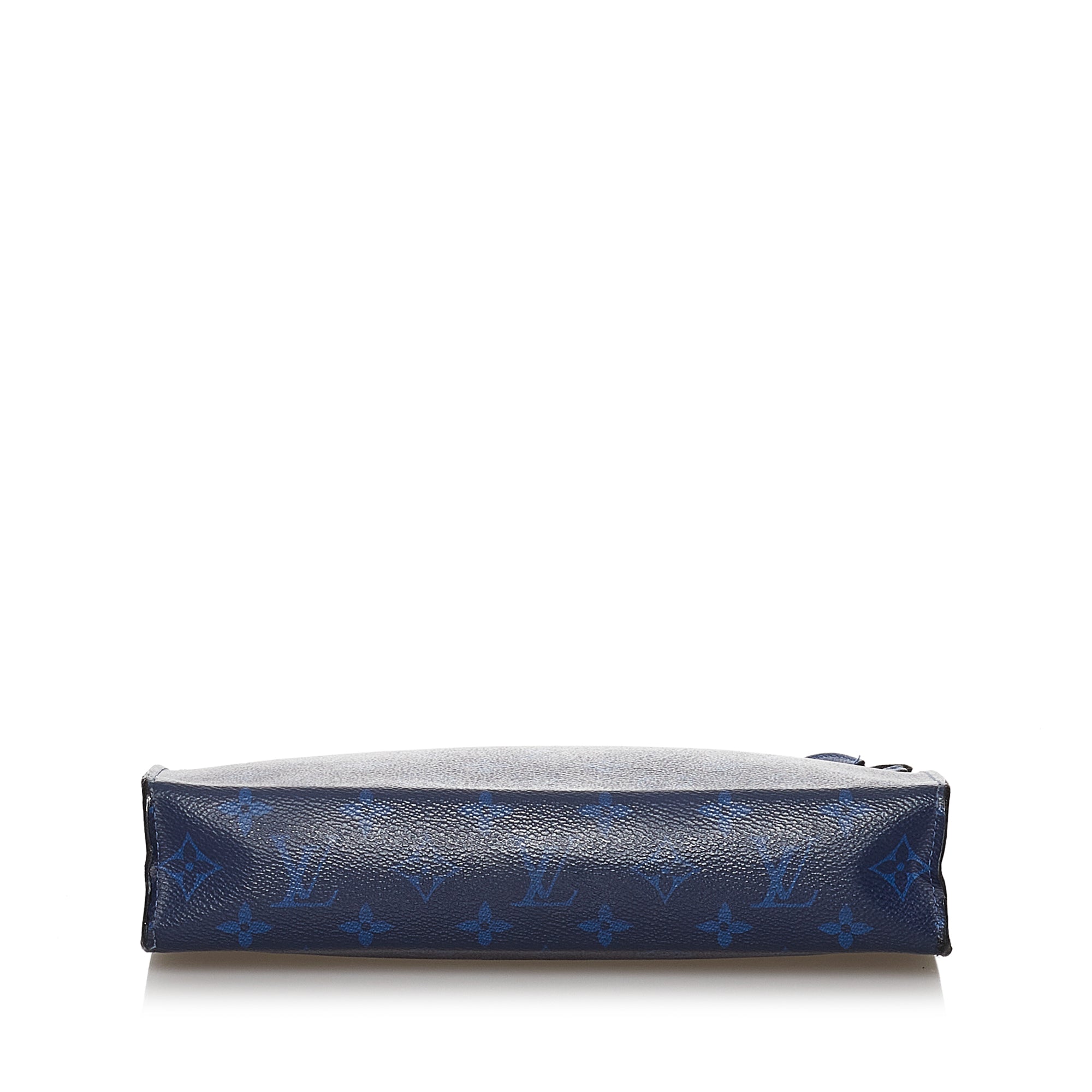 Louis Vuitton Pochette Voyage Monogram Eclipse Taiga Leather MM Pacific  Blue for Men