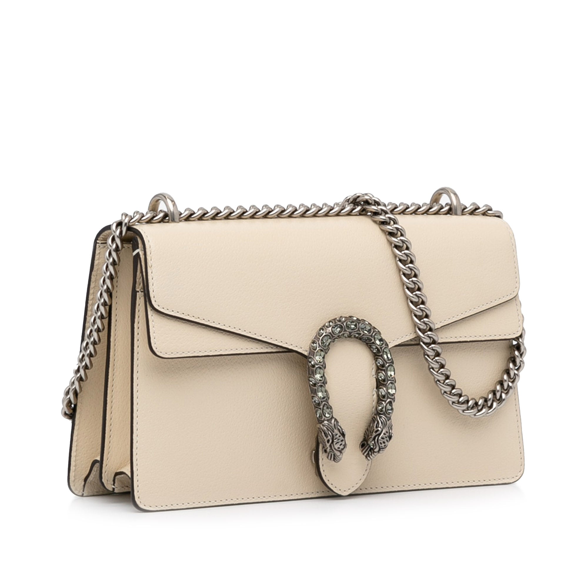 Gucci Ladies Dionysus Mini White Leather Shoulder Bag 421970 0K7JN 9680 -  Handbags, Dionysus - Jomashop