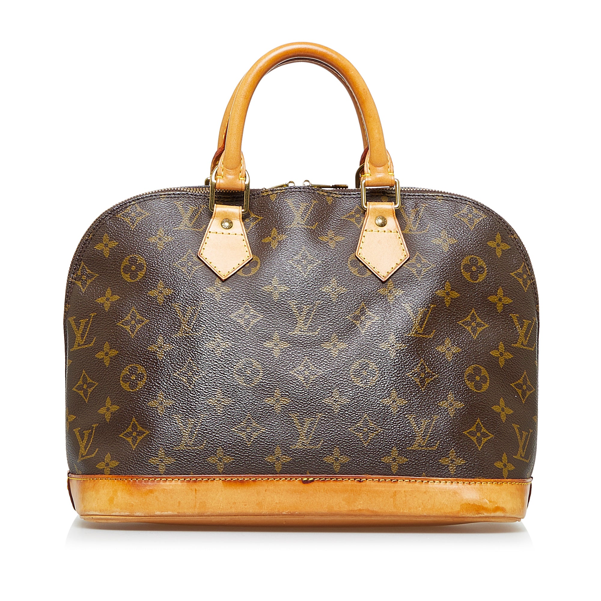 Louis Vuitton Alma Bb Monogram Canvas Leather Handbag