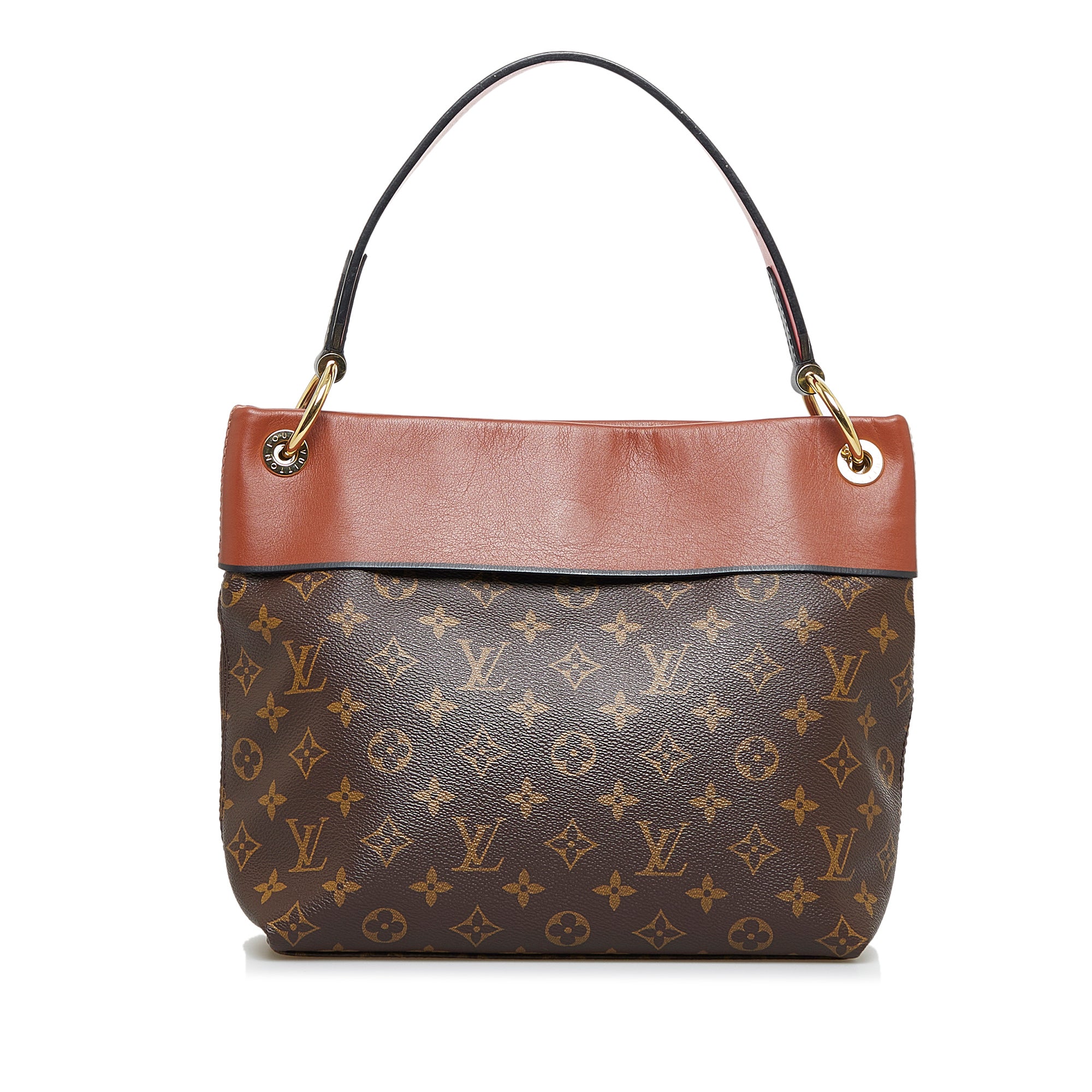 Authentic Louis Vuitton Tuileries Hobo Monogram Canvas with Leather Brown