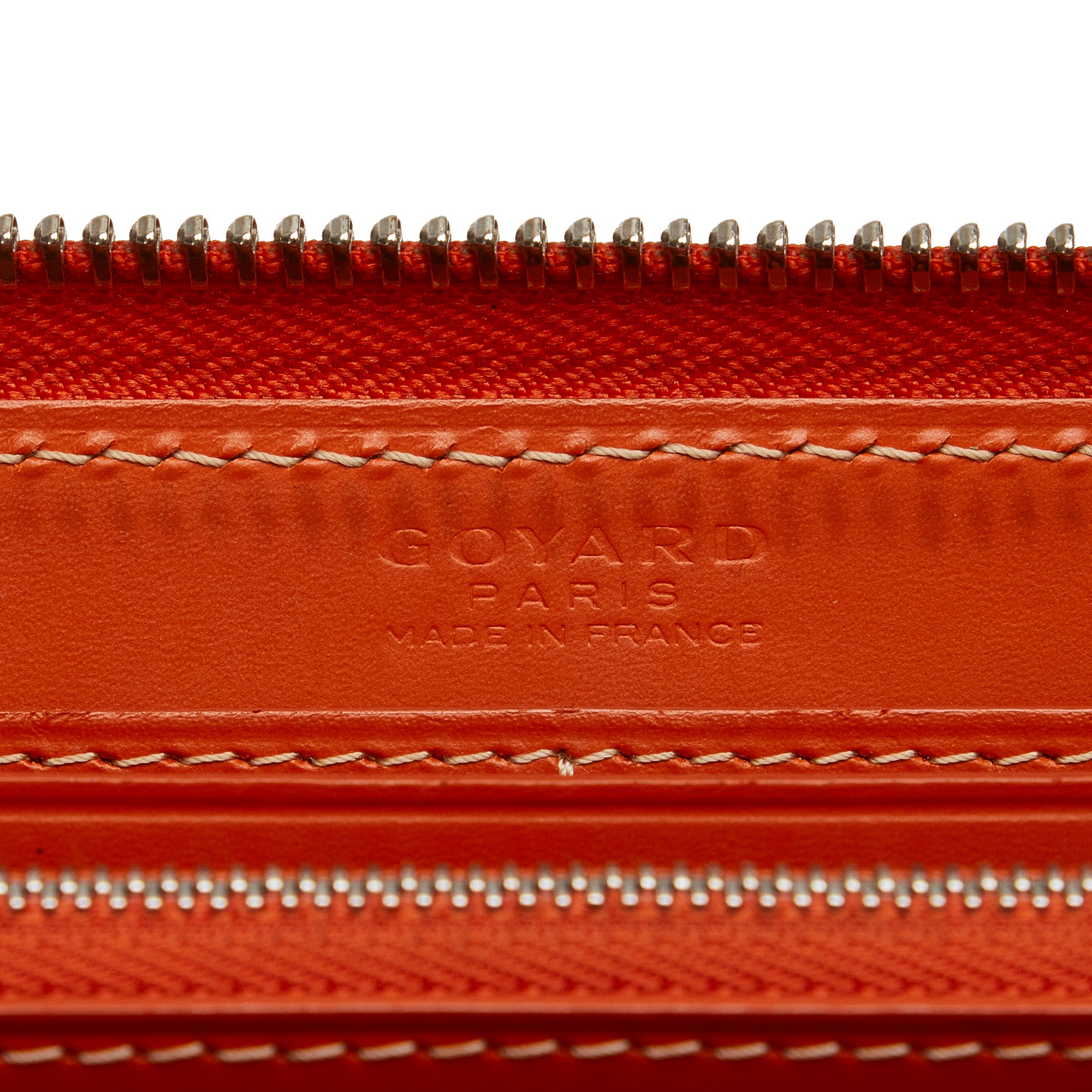 Goyard Long Wallet Orange Leather