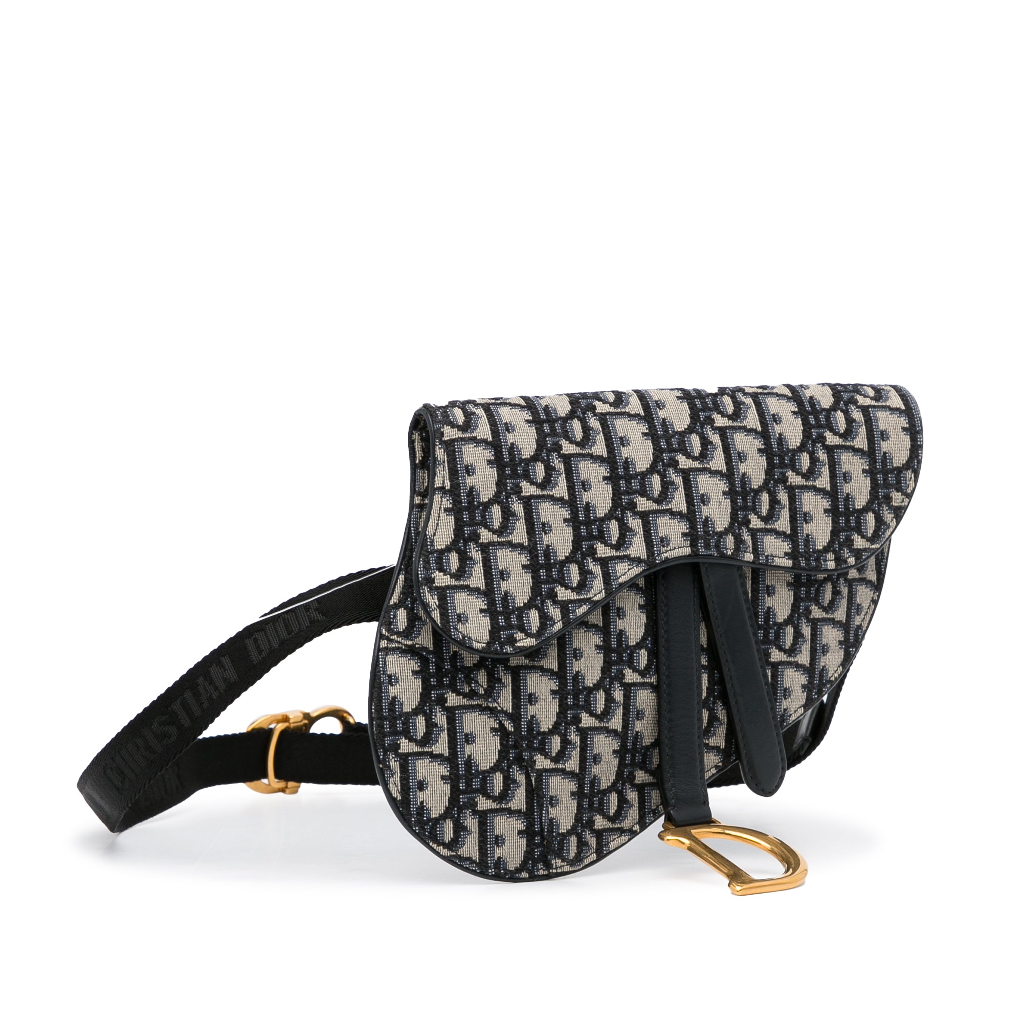 Dior, Bags, Authentic Christian Dior Khaki Oblique Logo Mini Saddle Key  Pouch