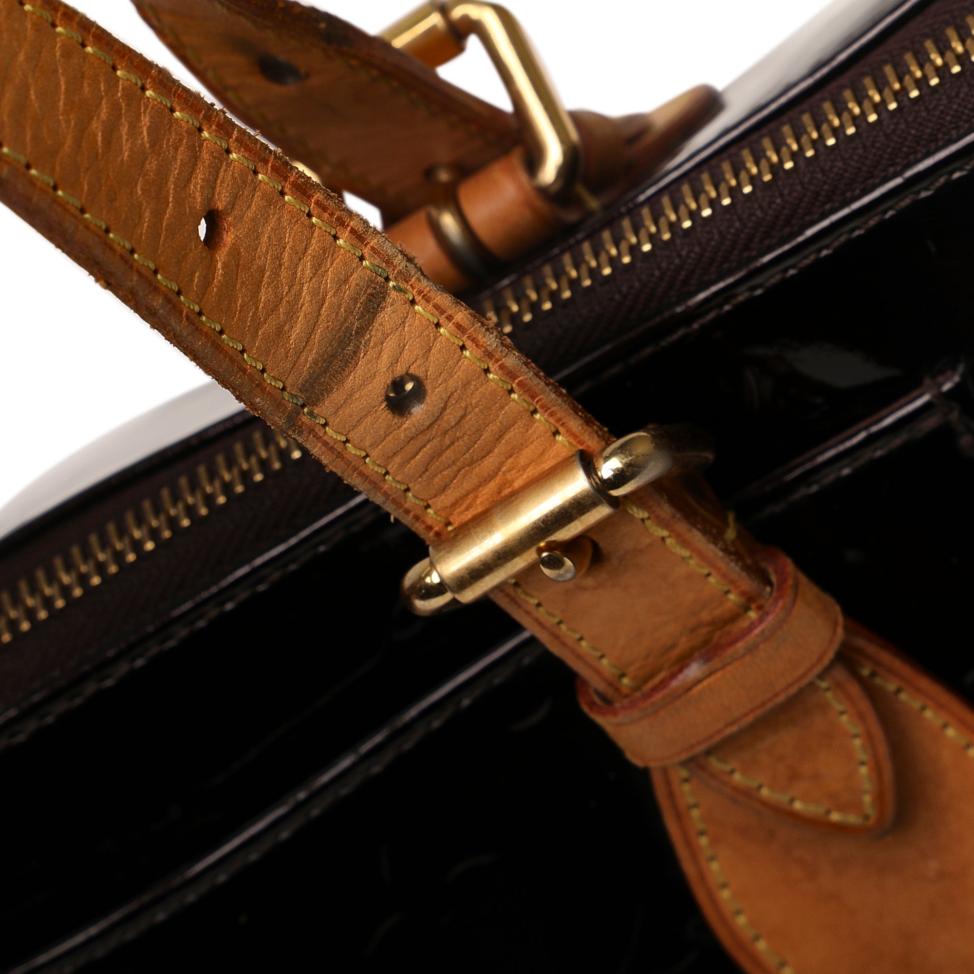LOUIS VUITTON Vintage Amarante Monogram Vernis Leather Brea GM Shoulder Bag