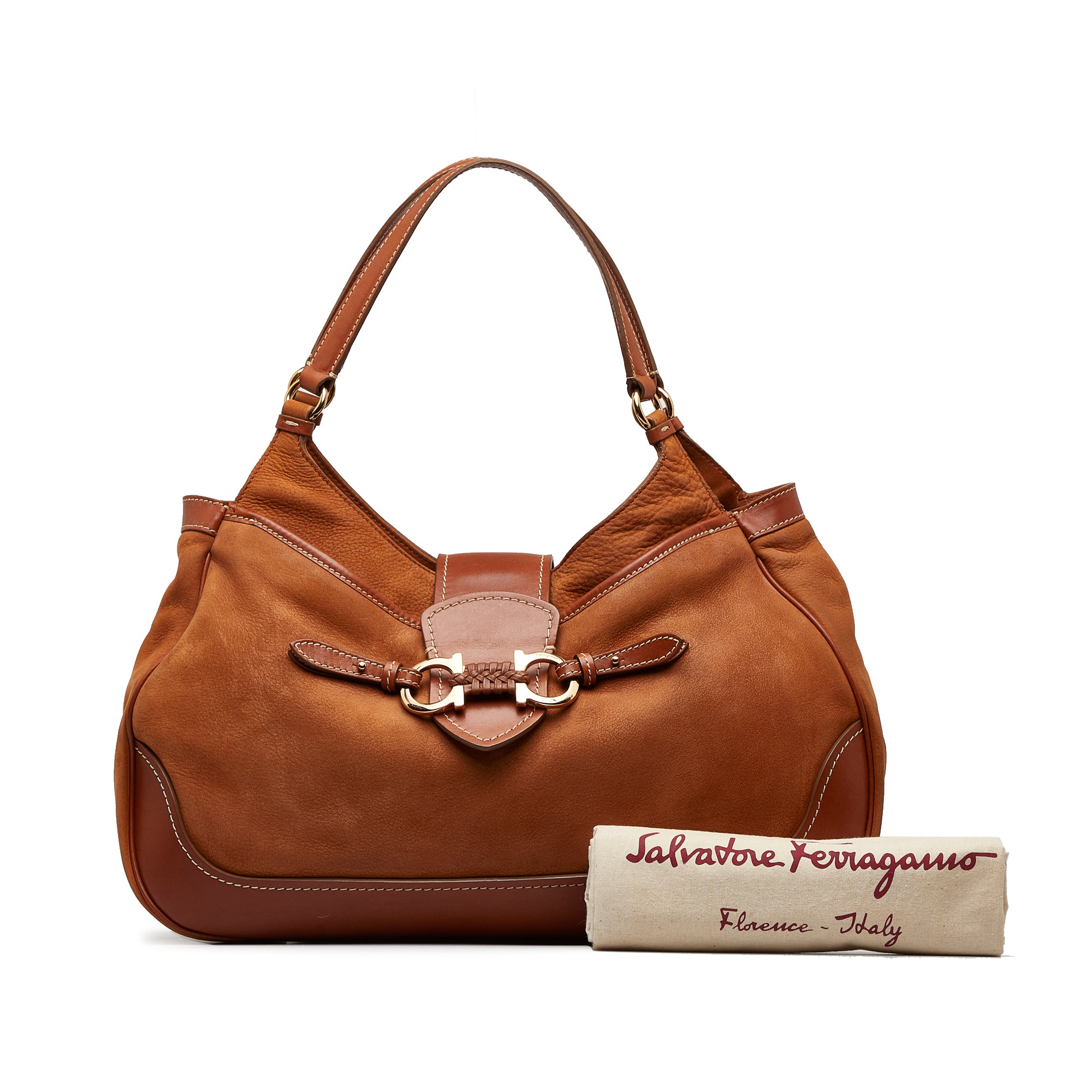 Ferragamo One Shoulder Hobo Bag