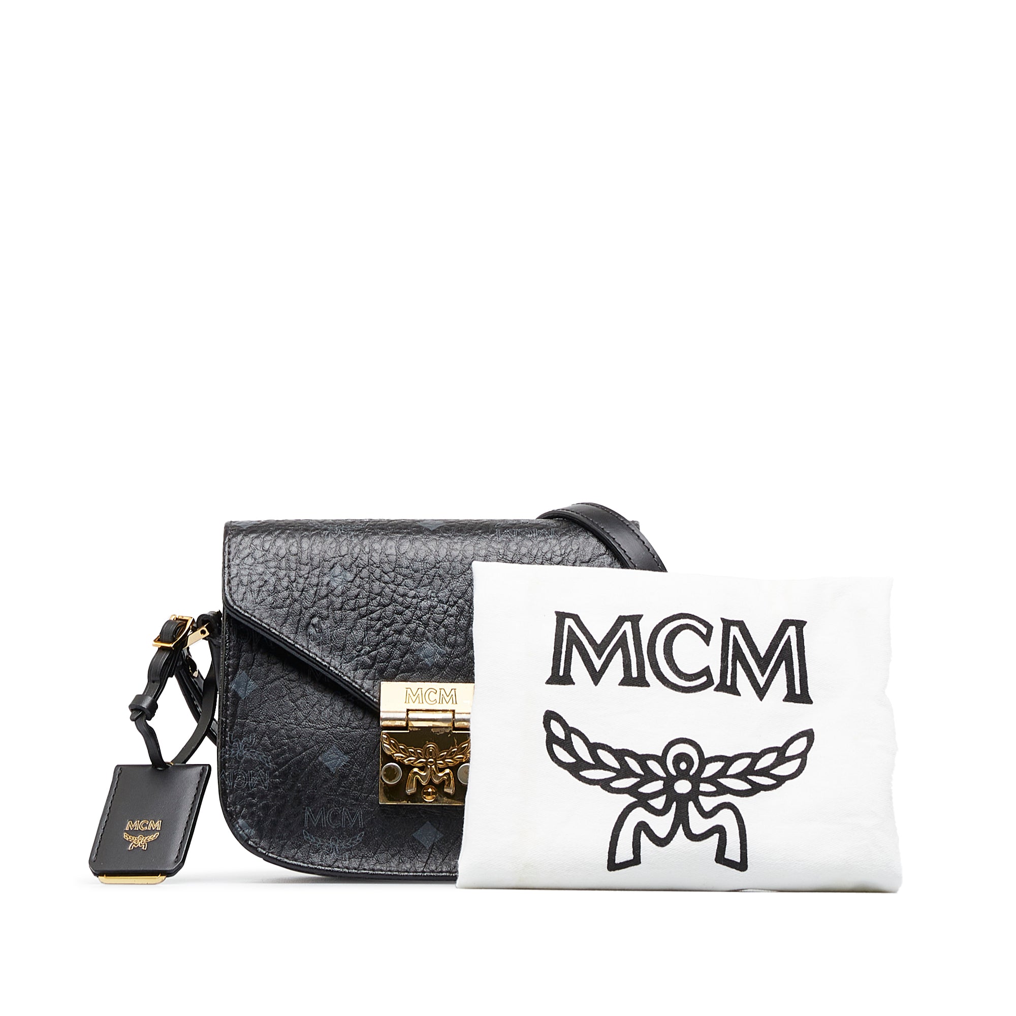 Black MCM Patricia Leather Crossbody Bag – Designer Revival