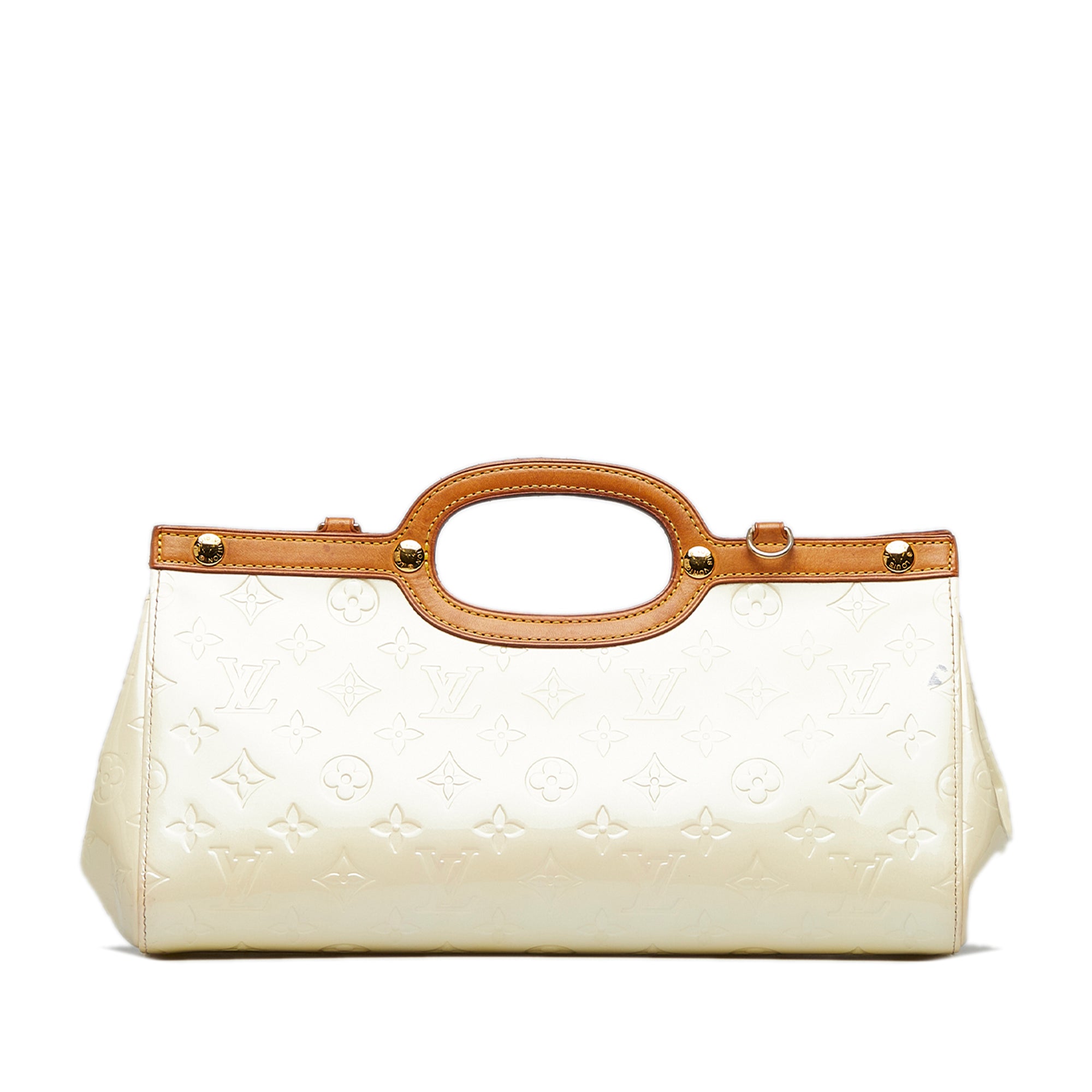 Pre-owned Louis Vuitton Roxbury Leather Handbag In White