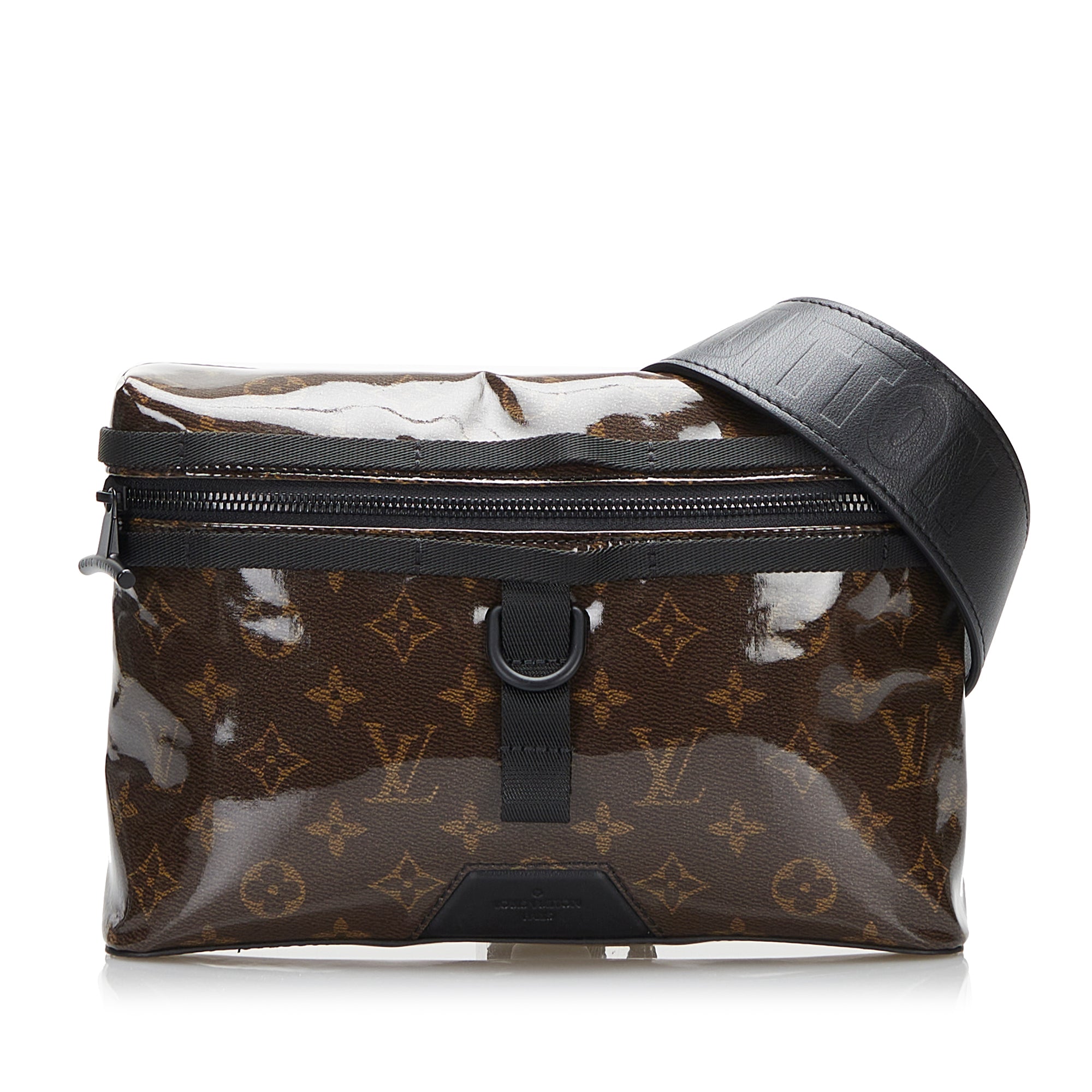 Messenger soft trunk leather travel bag Louis Vuitton Black in