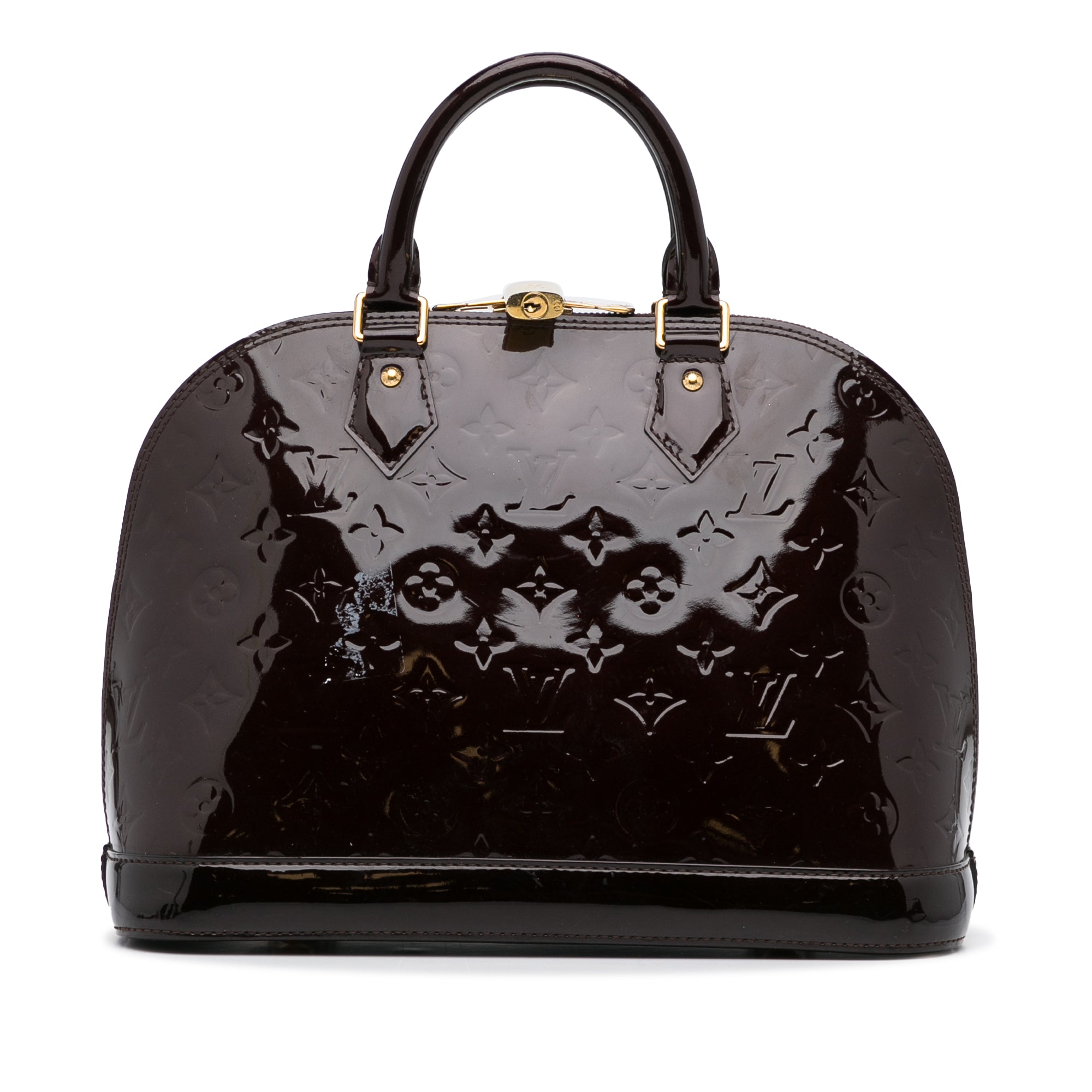 Louis Vuitton Bellevue Pm Purple Patent Leather Shoulder Bag (Pre-Owne