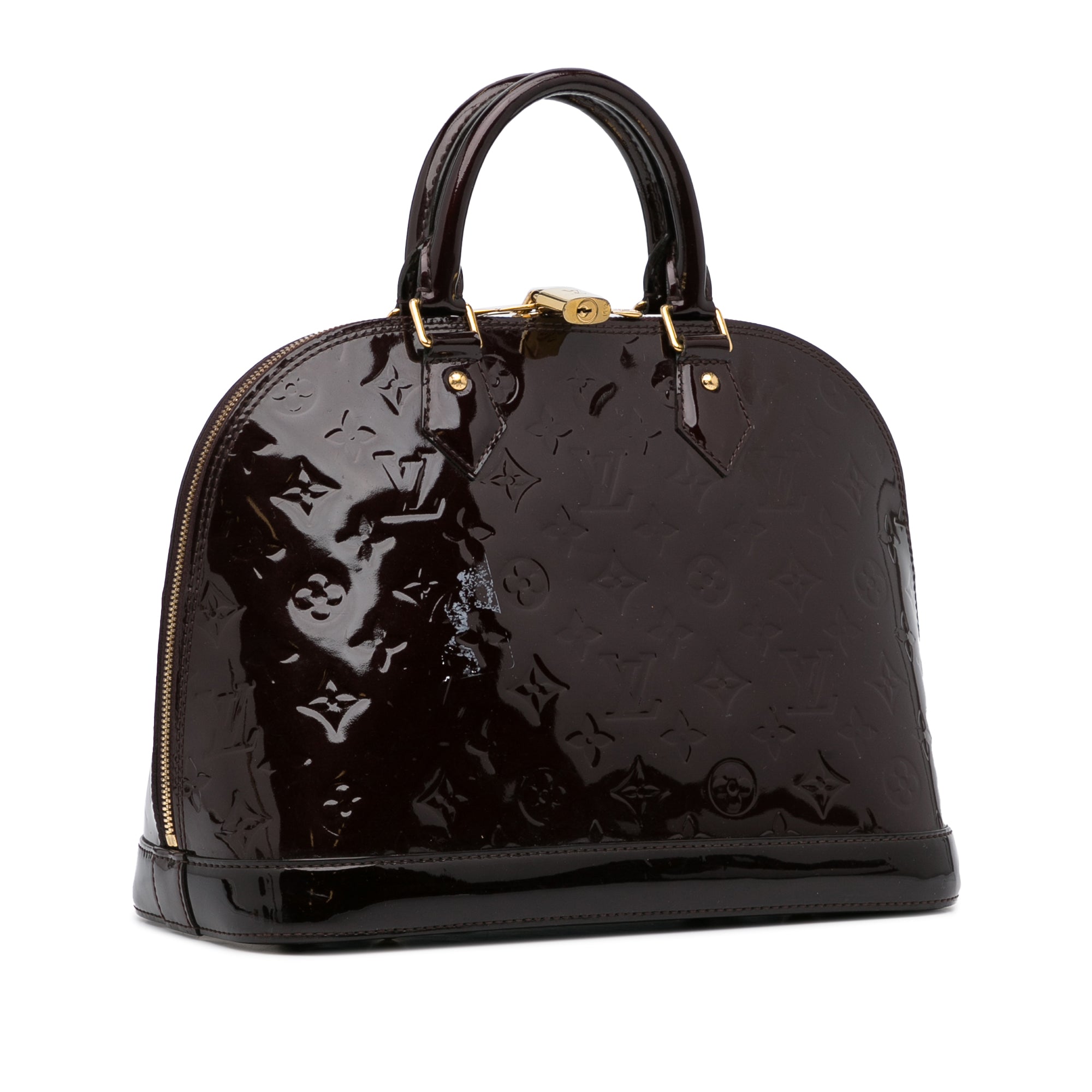 Louis Vuitton Beige Poudre Monogram Vernis Alma BB Bag - Yoogi's