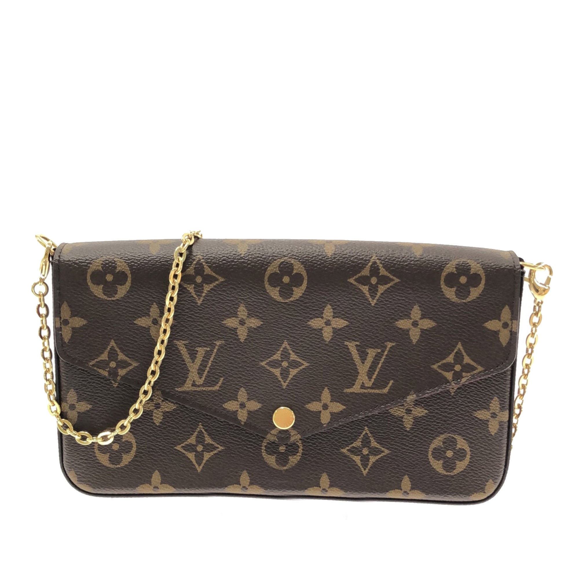 Louis Vuitton Monogram Felicie Pochette - Brown Crossbody Bags