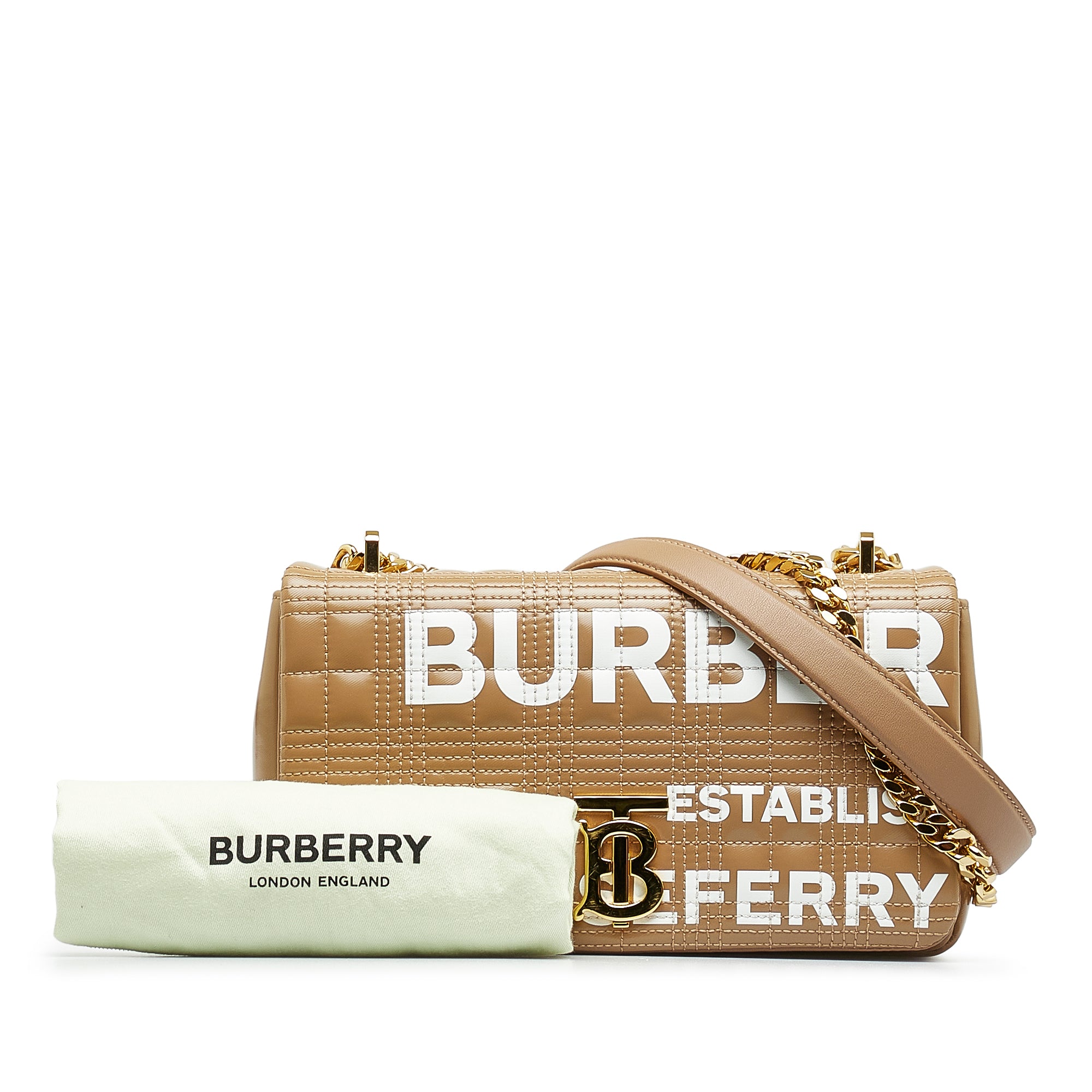 Burberry Horseferry Print Quilted Lola Bum Bag in Black