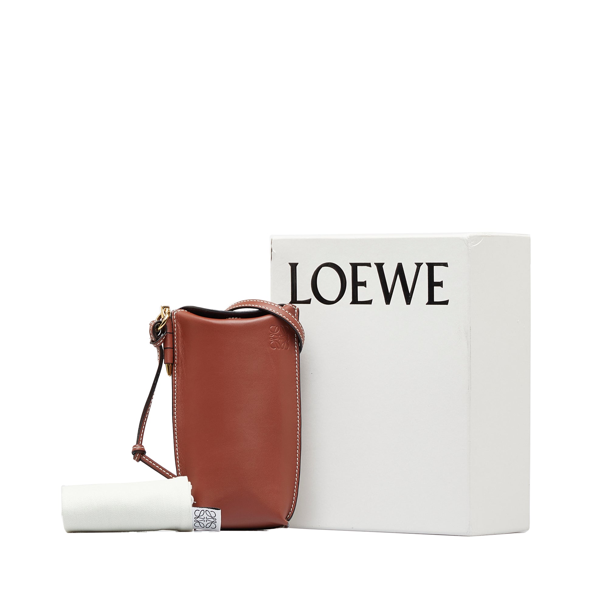 Brown Loewe Gate Pocket Crossbody – Designer Revival