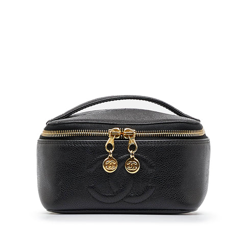 Chanel Black Caviar CC Zip Coin Purse