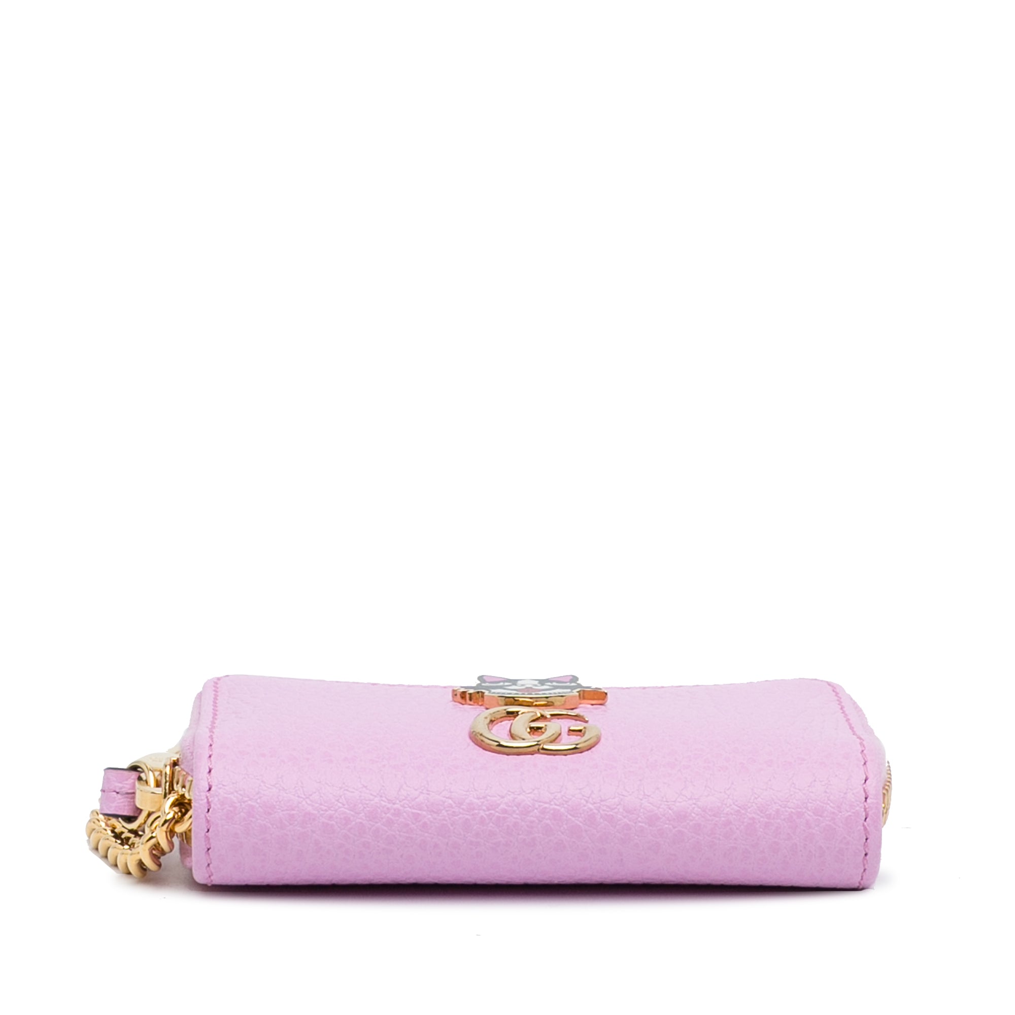 Gucci GG Marmont Bosco Key Case Leather Pink 499403