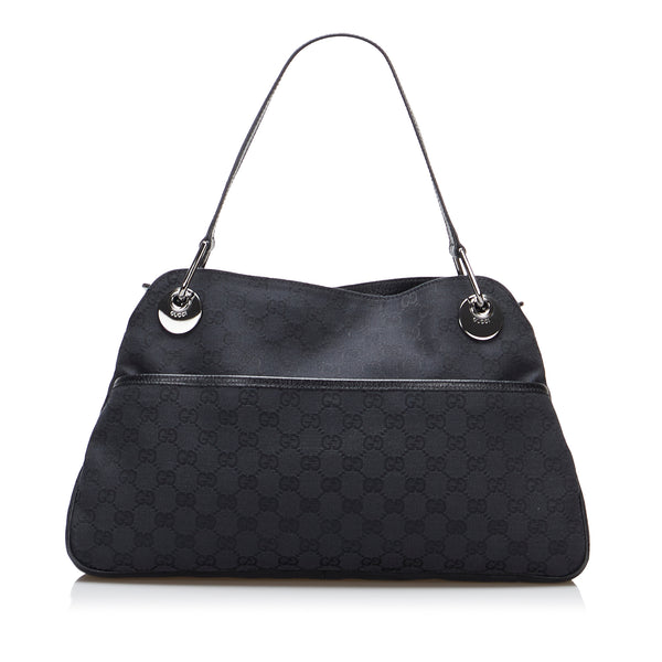 Black Gucci GG Canvas Eclipse Interlocking Bag, RvceShops Revival