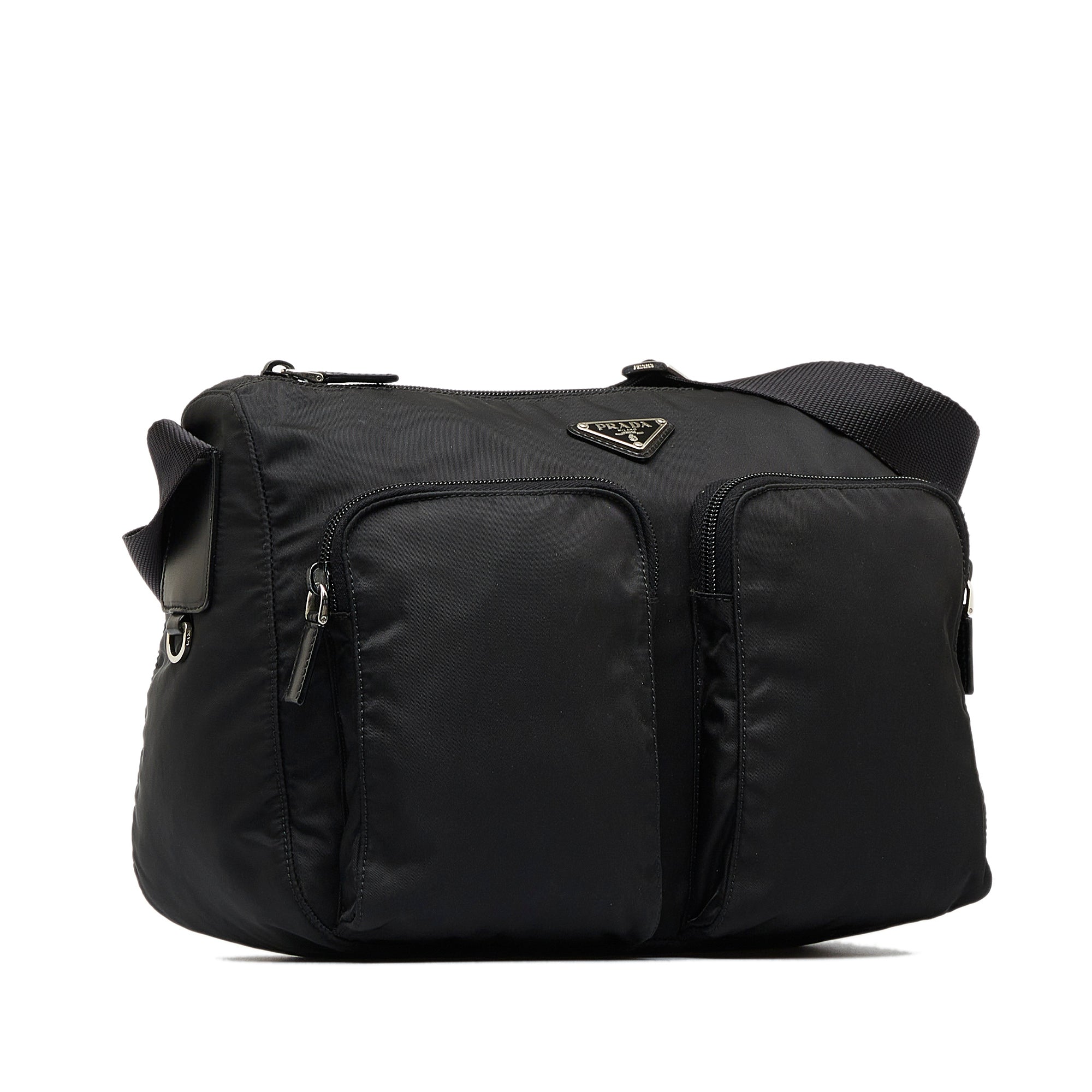 Prada Vintage Black Tessuto Nylon Messenger Bag, Best Price and Reviews