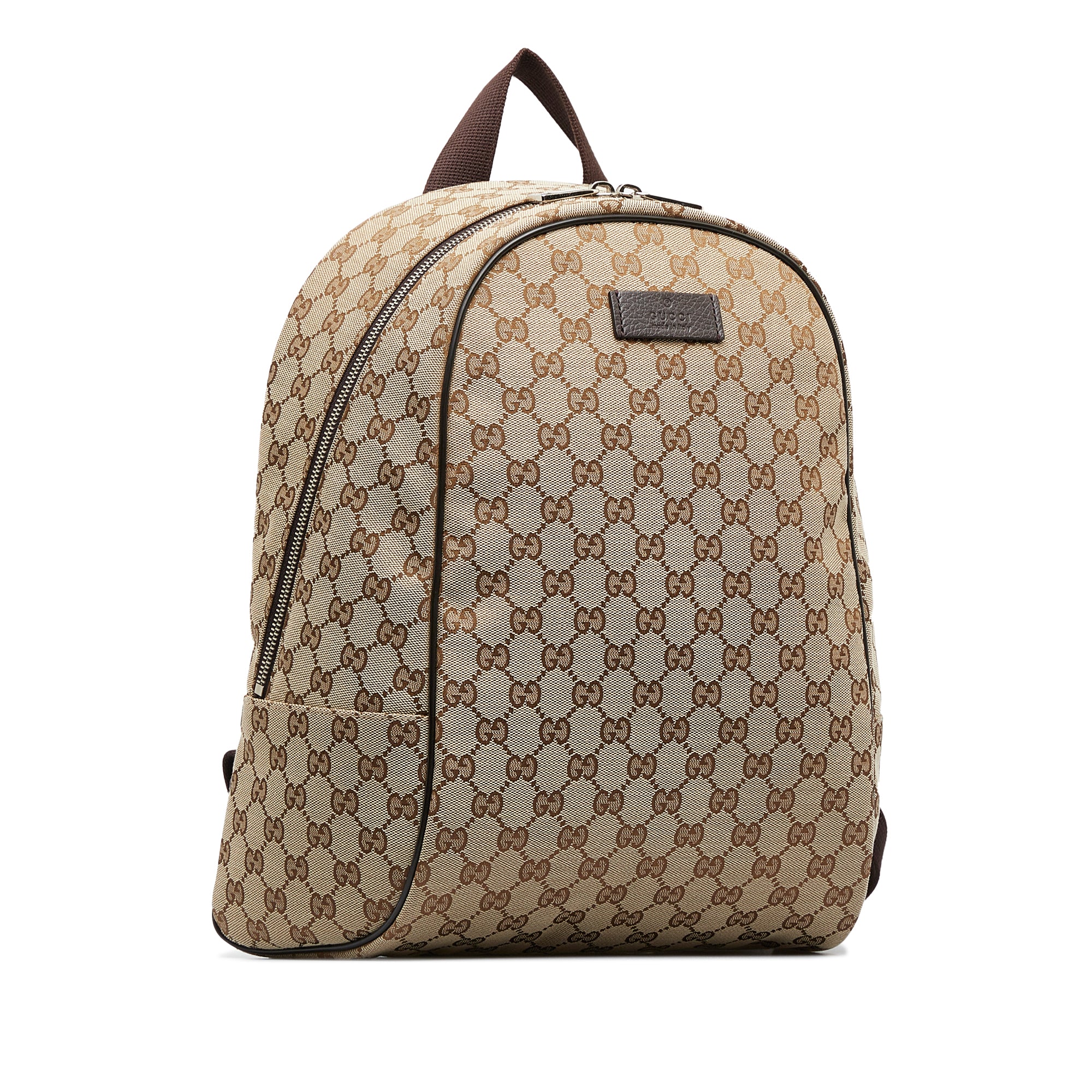 Gucci Brown Monogram Canvas Travel Backpack 