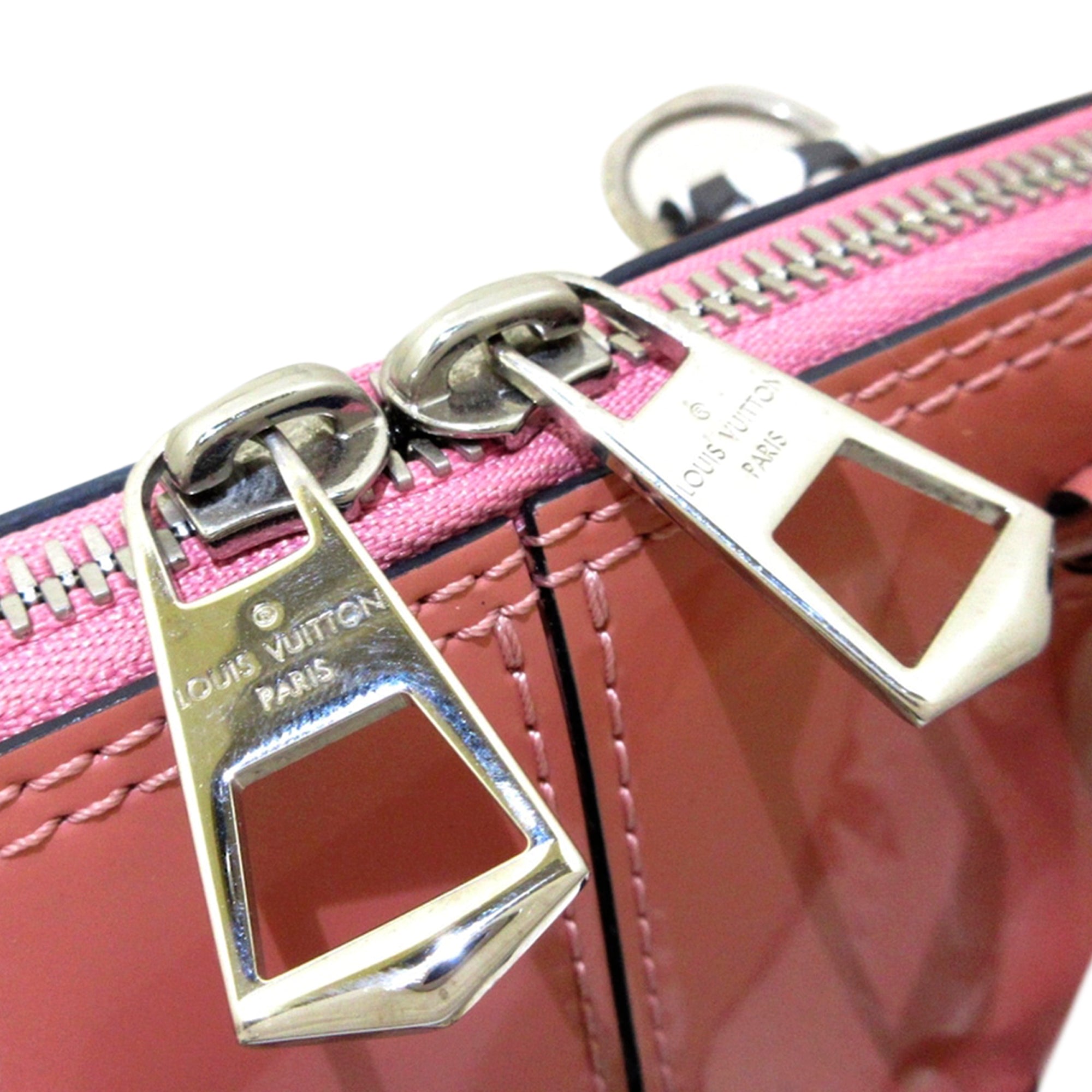 Louis Vuitton Vernis Miroir Alma BB w/ Strap - Pink Handle Bags